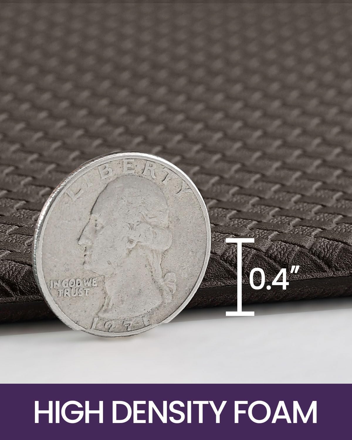 DEXI Kitchen Floor Mats Cushioned Anti Fatigue, 17x59, Standing Runner Rug Waterproof, Comfort Memory Foam Padded for Front Sink Laundry, Brown