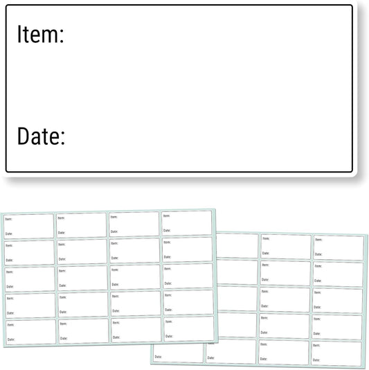 1500 Pack, 2" x 1", Removable Food Storage Freezer Date Labels Stickers