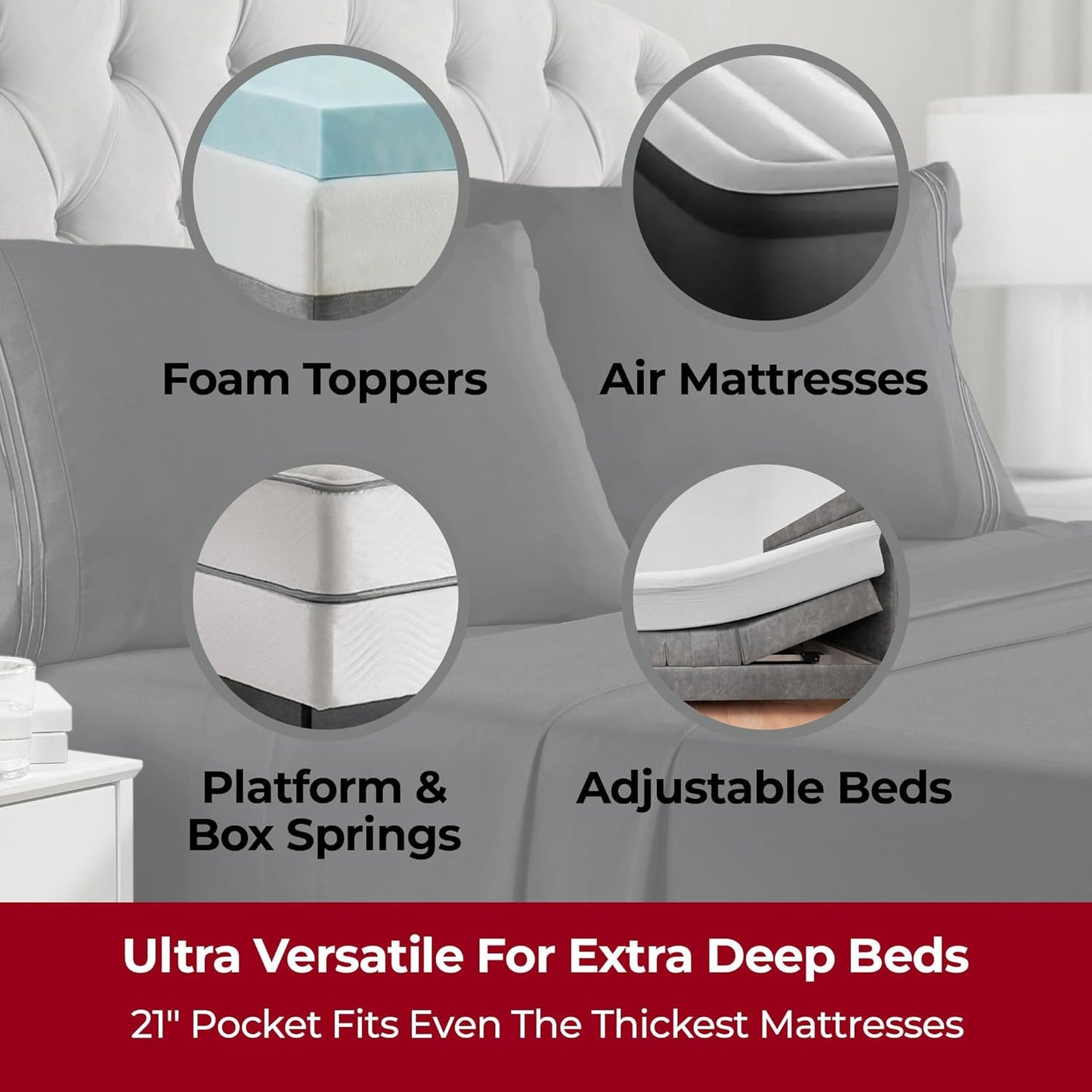 Mellanni Extra Deep Twin Sheets - 3 PC Iconic Collection Bedding - Hotel Luxury, Ultra Soft, Cooling Bed Sheets - Wrinkle, Fade, Stain Resistant (Twin, Black)