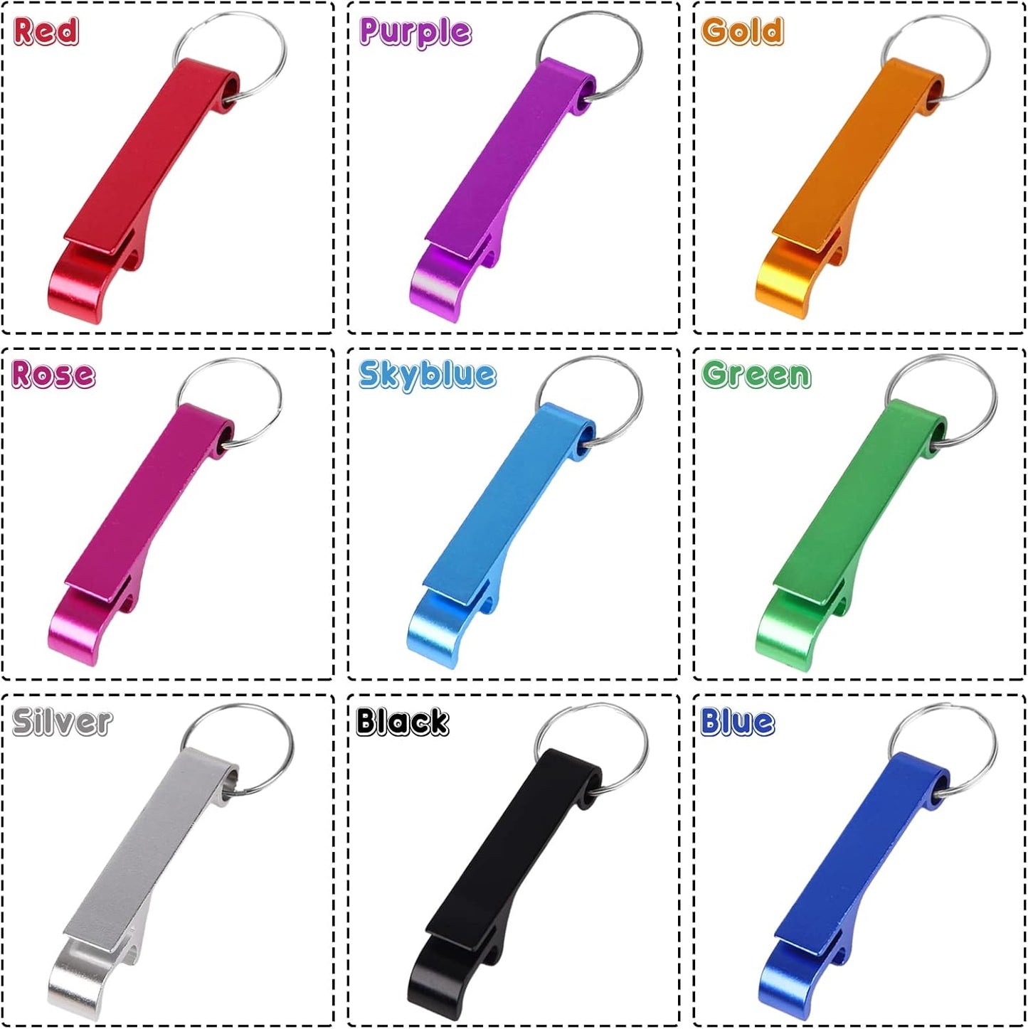 20PCS Personalized Bottle Opener Keychain Bulk Custom Beer Bottle Opener with Logo Text Engraved Wedding Bottle Opener Favors Customized Gifts for Guests Baby Shower Birthday Party-Sky Blue