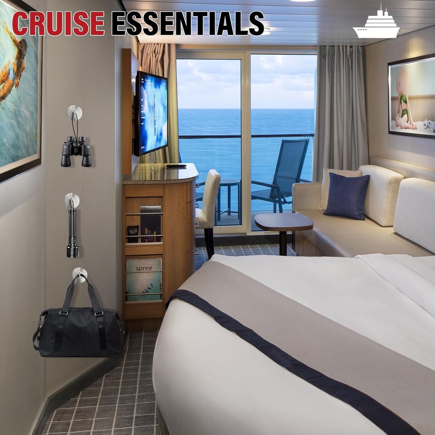 Magnetic Hooks, 2025 Cruise Cabins Ship Essentials 110Lbs Strong Heavy Duty Magnets 12Pcs Magnet Hook for Classroom Home Refrigerator Door Fridge Camping Hanging