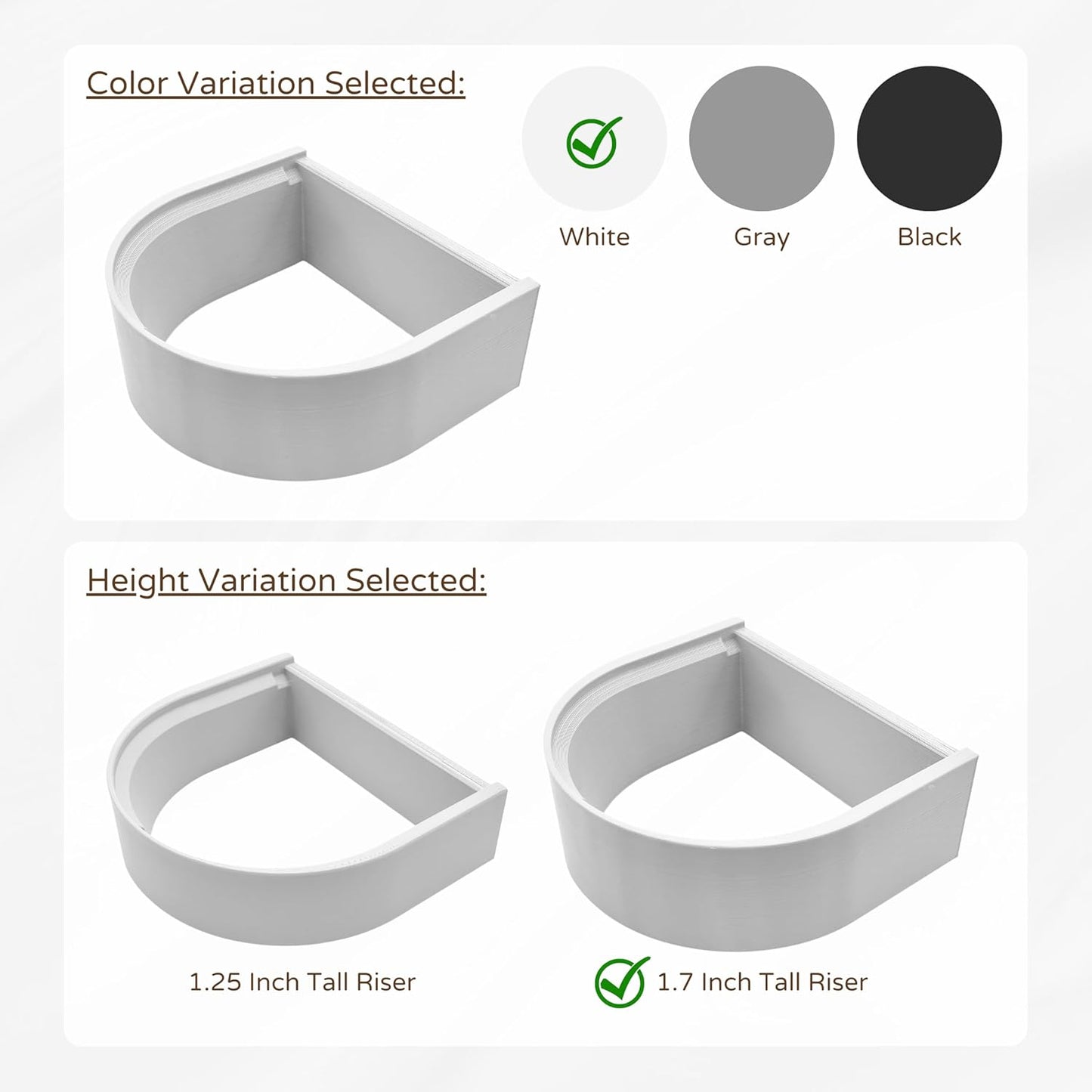 Drip Tray Mug/Cup Riser Made for the Keurig to Reduce Splashes - Riser Only (White, K-Supreme 1.7 inches Tall)
