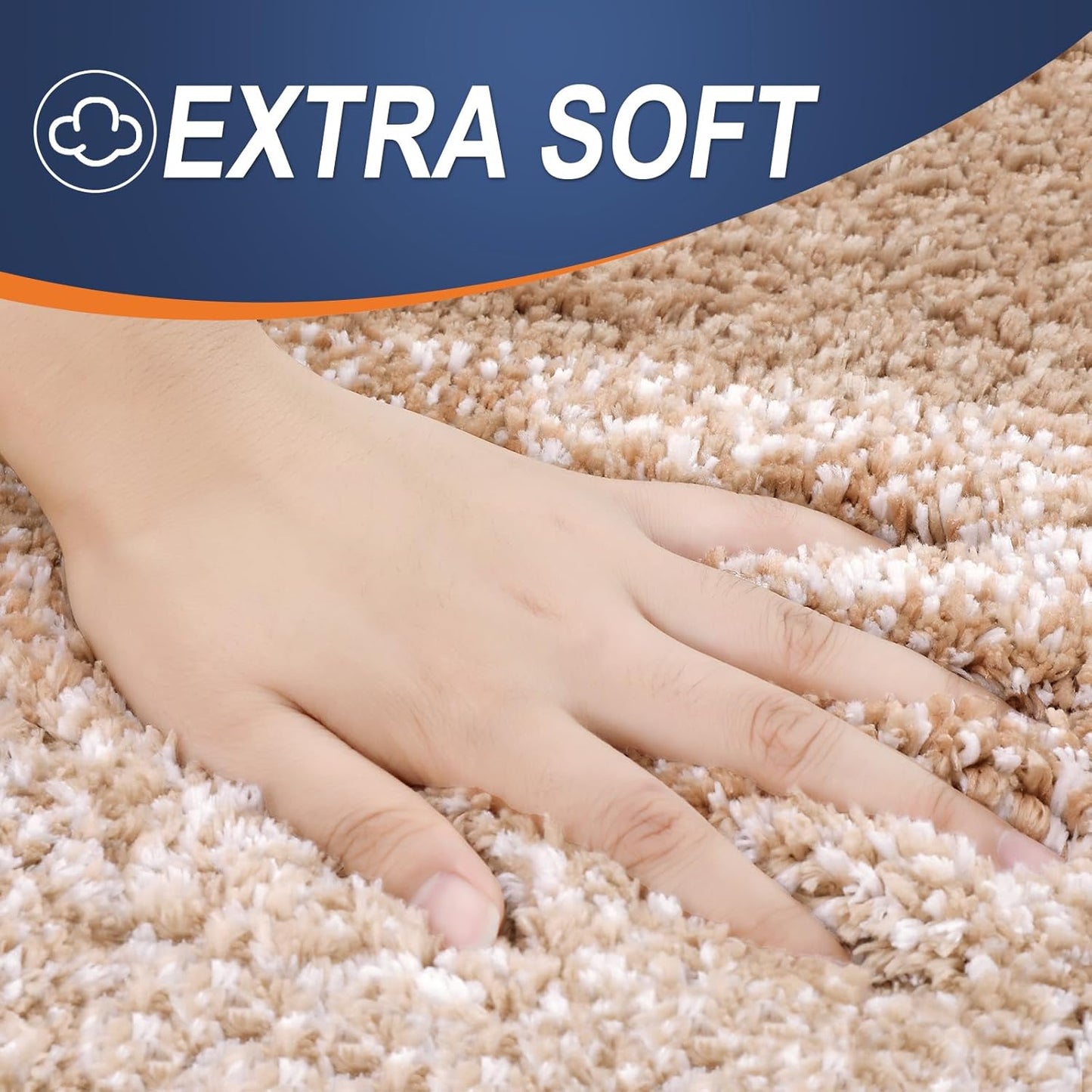 OLANLY Bathroom Runner Rugs 44x24, Extra Soft Absorbent Microfiber Bath Rugs, Rubber Backing, Quick Dry, Machine Washable Bath Mats for Bathroom Floor, Tub and Shower, Home Decor Accessories, Beige