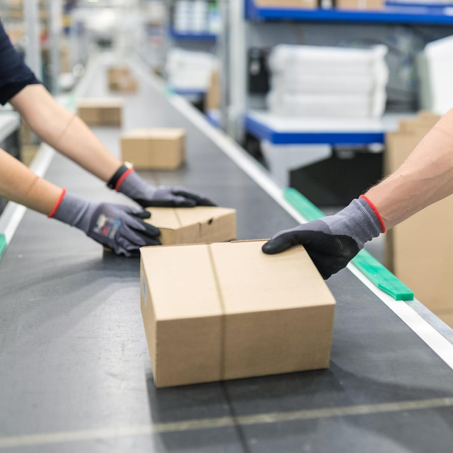 KAYGO Safety Work Gloves MicroFoam Nitrile Coated, 3 Pairs KG18NB,Seamless Knit Nylon Glove for Men and Women, Ideal for Automotive,Warehouse,Construction (Small,Gray)