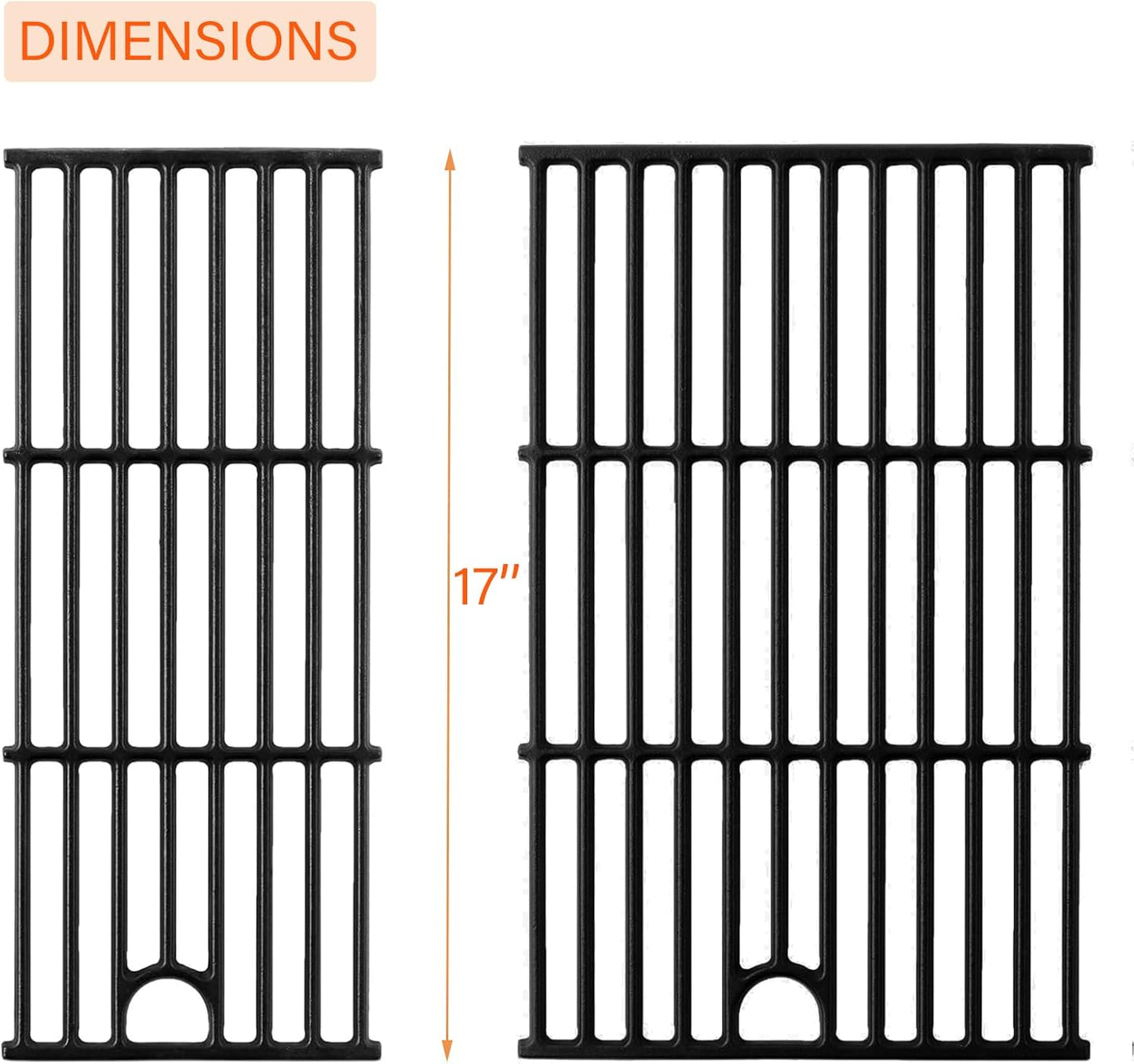 463630021 Grates Replacement Parts for Charbroil Grill Grates 463660021 463660421 G426-0004-W1 G426-0005-W1 Replacement Grates Char-Broil Performance 2 Burner Grill Parts Cast Iron Cooking Grate