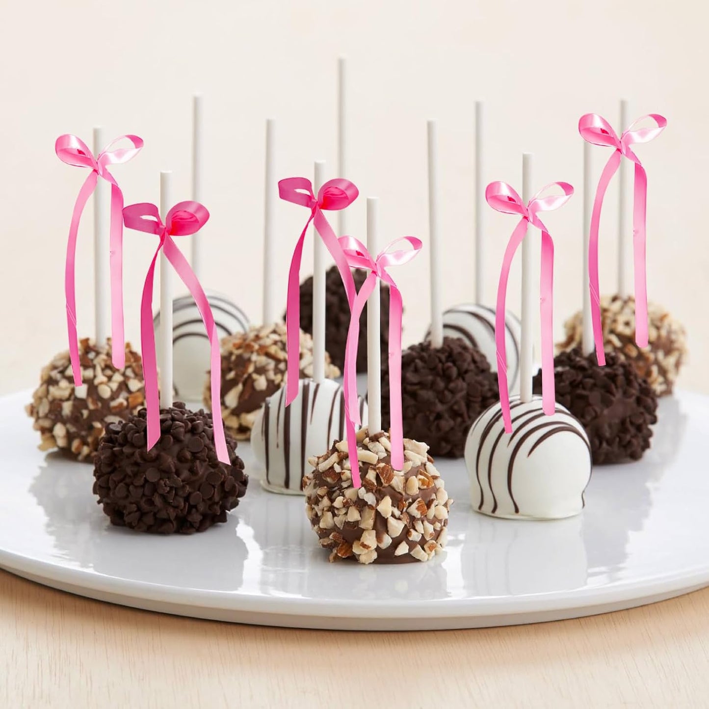 20 Pcs Pink Bow Cake Toppers Bowknot Cupcake Topper Bowtie Cake Decoration Ribbon Bows Picks Pink Bow Coquette Birthday Decorations for Girls Princess Bridal Shower Birthday Wedding Party