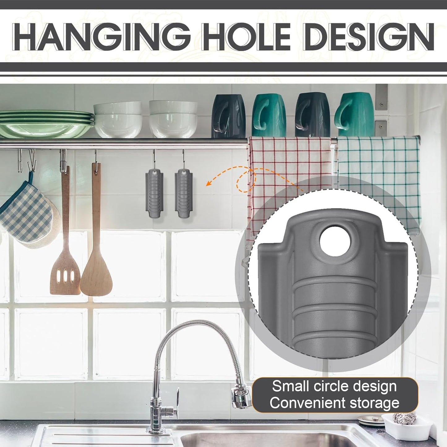 Patelai 4 Pcs Silicone Assist Hot Pan Handle Holder Pot Handle Covers for Cast Iron Skillets Holder Sleeve Nonslip Heat Resistant Pan Cover for Enameled Griddles Casserole Frying Cookware(Light Gray)