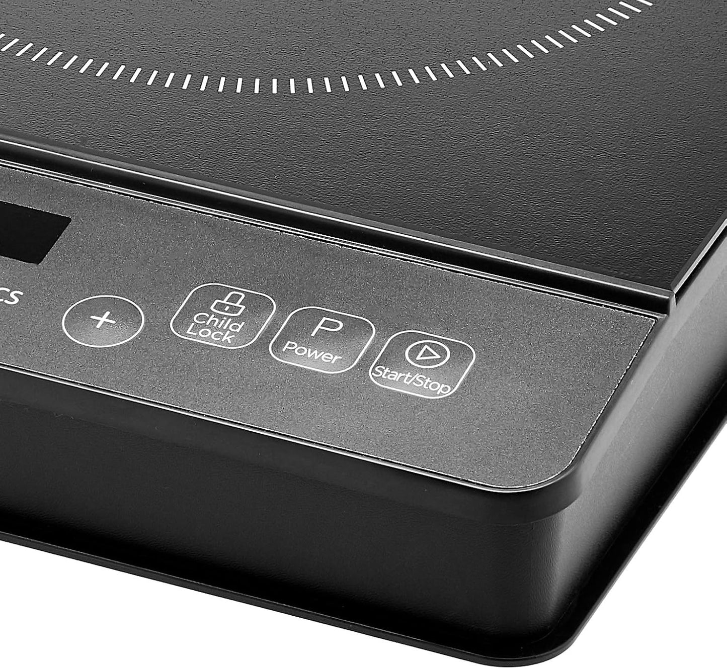 Amazon Basics 1800W Electric Portable Induction Cooktop, Induction Burner with Child Lock, Overheat Protection, Timer, 8 Power Settings, Up to 440°F, for Cookware with Diameter 5.7"-8.2", Black