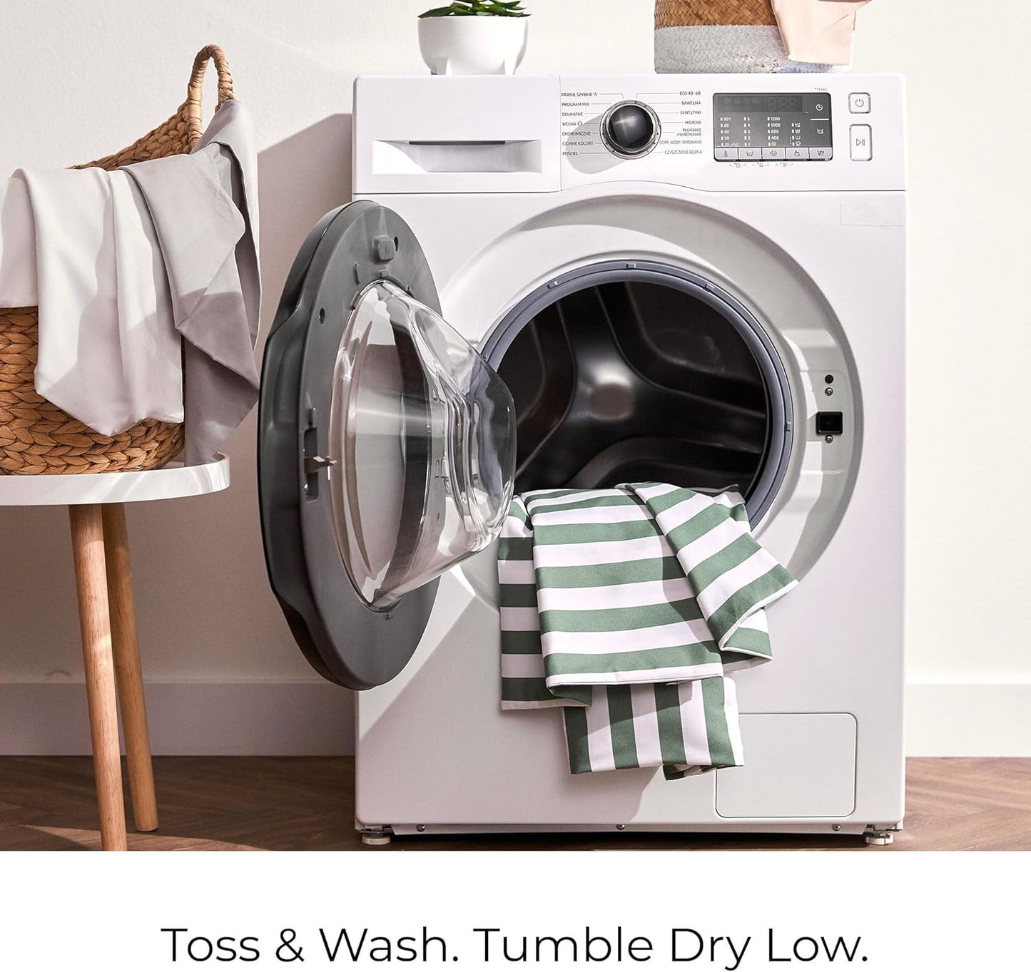 Mellanni Queen Sheets Set - 4 PC Iconic Collection Bedding - Hotel Luxury, Extra Soft, Cooling Bed Sheets - Wrinkle, Fade, Stain Resistant (Queen, Oxford Stripe Sage)