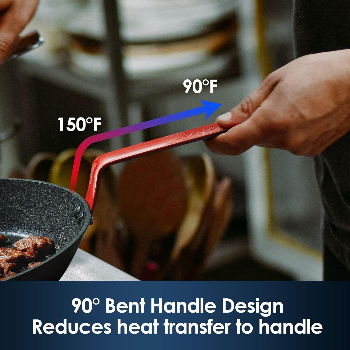 SENSARTE Nonstick Frying Pan Set 2-Piece, Oven Safe Skillets with Swiss Coating, Induction Compatible Chef Pan Set, Dishwasher Safe Cooking Pans, PFOA PFOS Free, 8 and 10 Inch