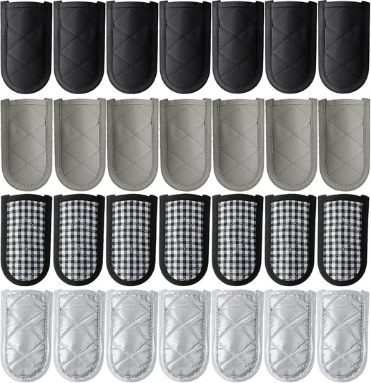 Patelai 24 Pcs Pan Handle Sleeve Covers Cast Iron Handle Cover Heat Resistant Non Slip Skillet Holder Sleeves Mitt for Kitchen Cooking Tools