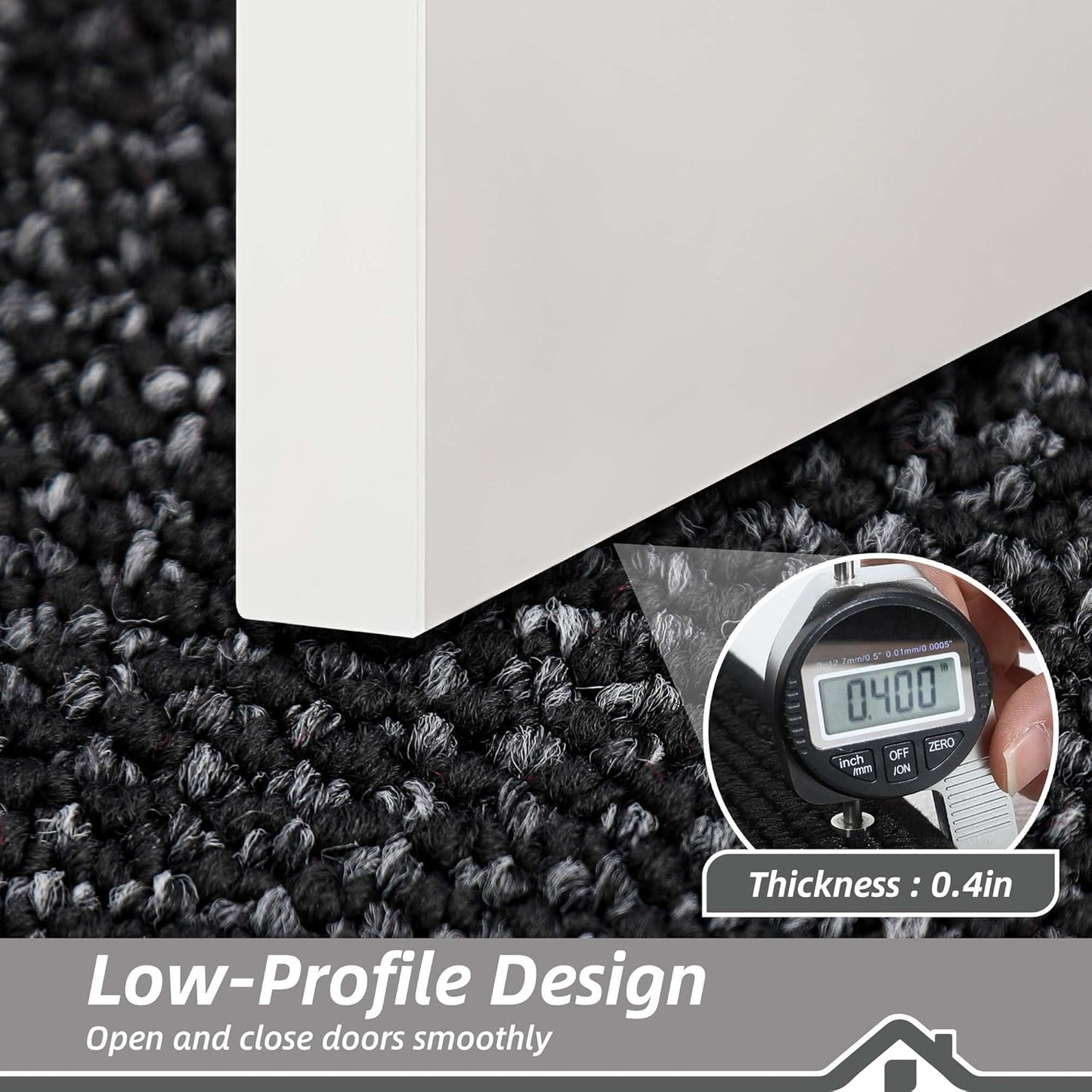 BEQHAUSE Indoor Door Mat 36" x 60", Dirt Trapper Door Mats Non-Slip Entryway Rugs Washable, Resist Dirt Absorbent Welcome Mat, Low Profile Floor Mats for Front Back Door and Entryway, Black