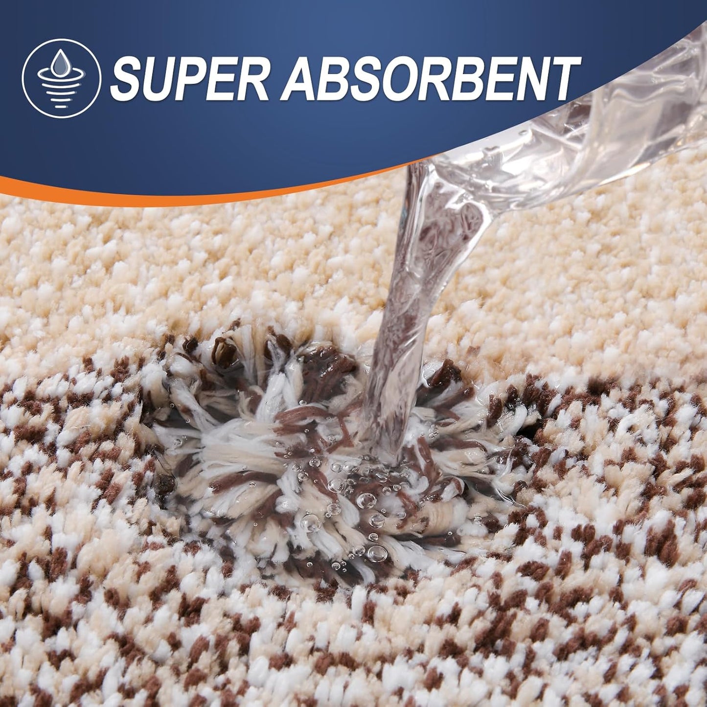 OLANLY Bathroom Runner Rugs 47x24, Extra Soft Absorbent Microfiber Bath Rugs, Rubber Backing, Quick Dry, Machine Washable Bath Mats for Bathroom Floor, Tub and Shower, Home Decor Accessories, Brown