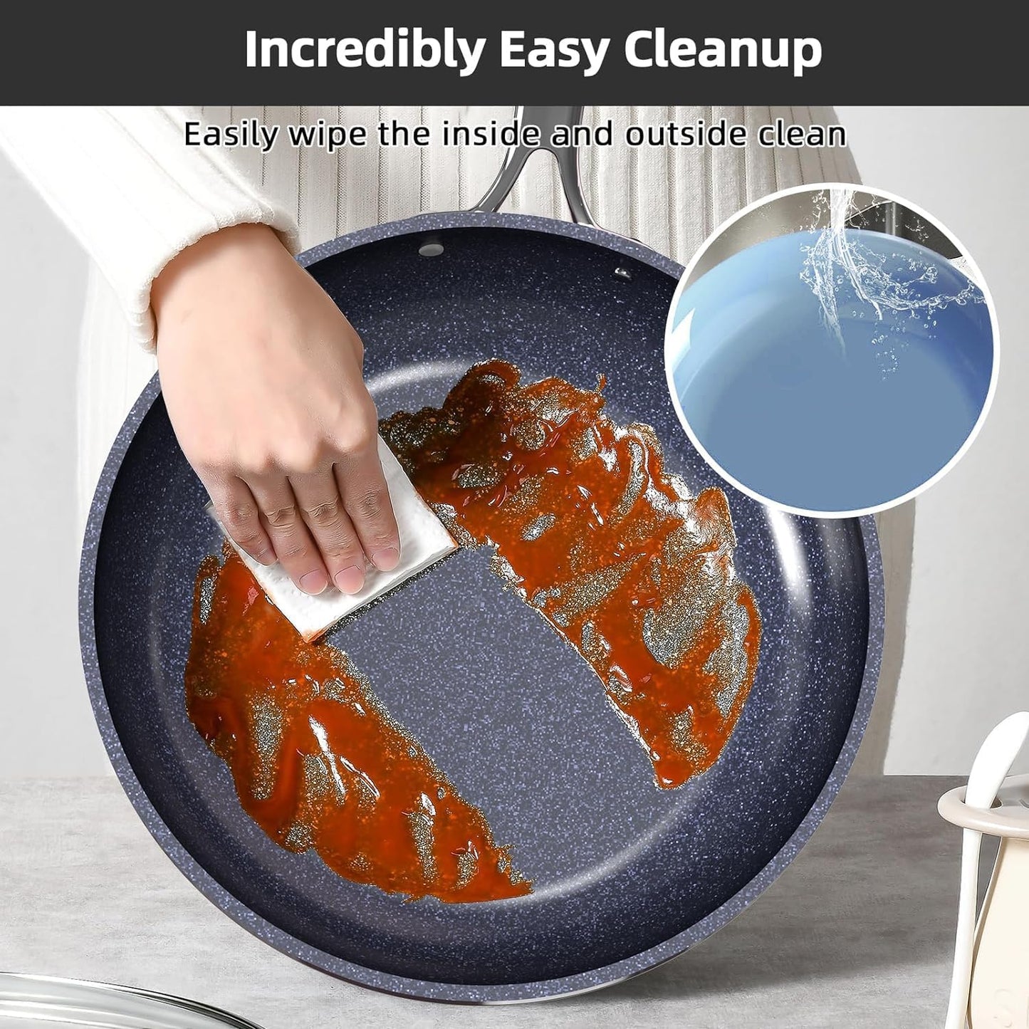 Nuwave Lux 13pc Forged Lightweight Cookware Set PFAS Free, Healthy G10 Duralon Ceramic Coating, Ultra Non-Stick, Stay-Cool Handles, Works on All Cooktops & Induction Ready