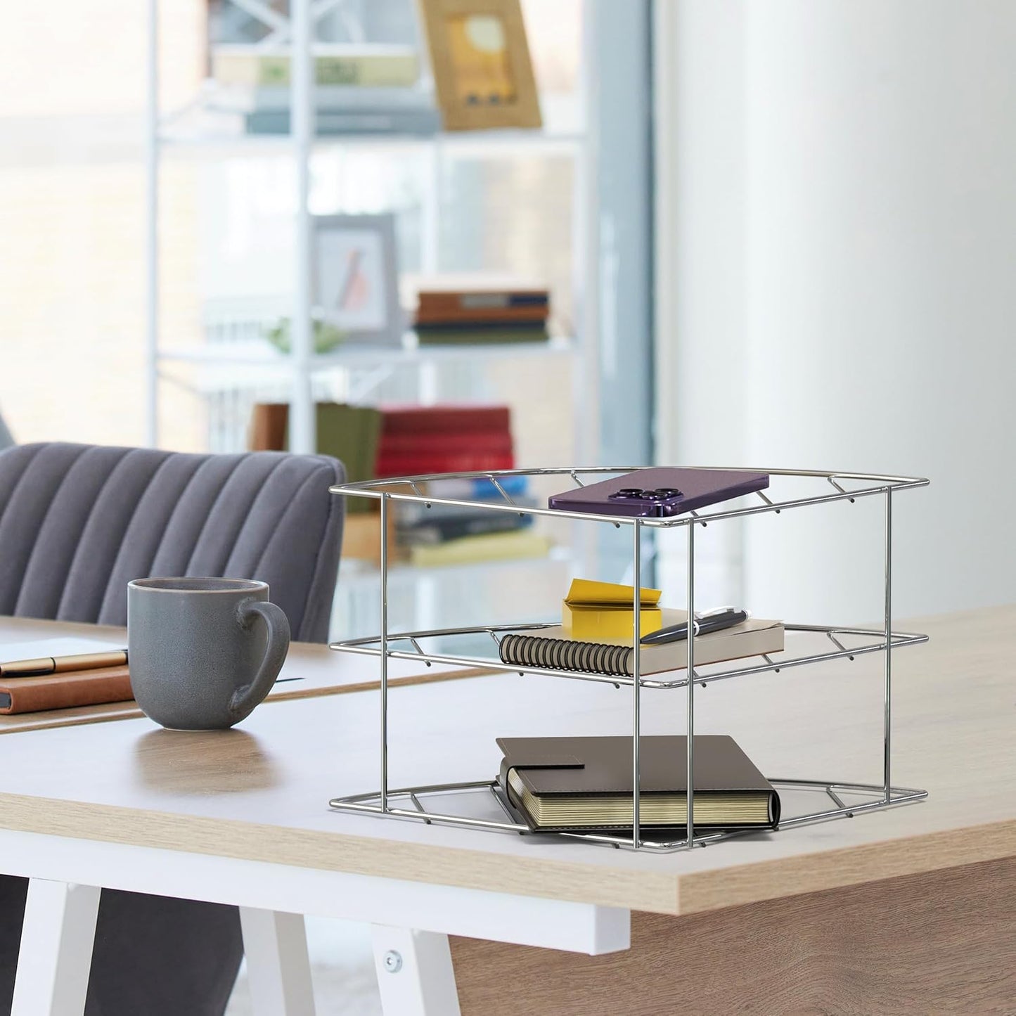 Deco Brothers 3-Tier Counter and Cabinet Corner Shelf Organizer, Chrome