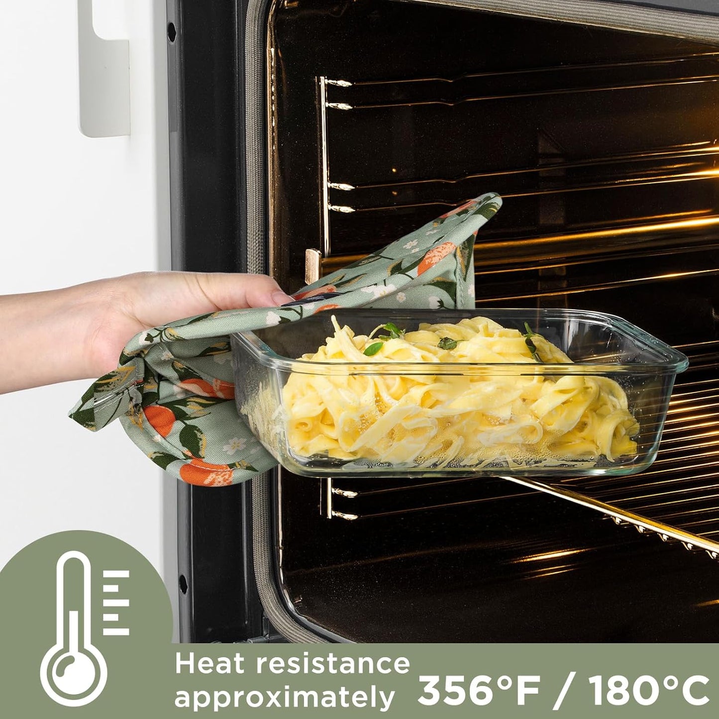 Pot Holders for Kitchen Heat Resistant Hot Pads for Countertops Oven Pot Holders Cotton Potholders for Kitchen Cooking Baking (Watercolor Apricot)