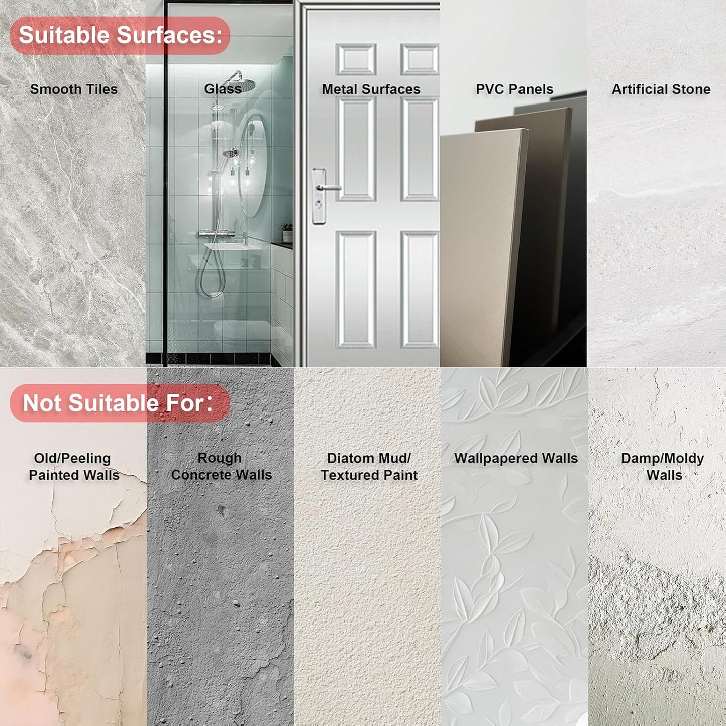 Aluminum Wall Hooks, No Drill Damage-Free Adhesive Hook,Product for Hanging Heavy Duty for Bathroom Kitchen Home (Curved Square Black Hook, 4)