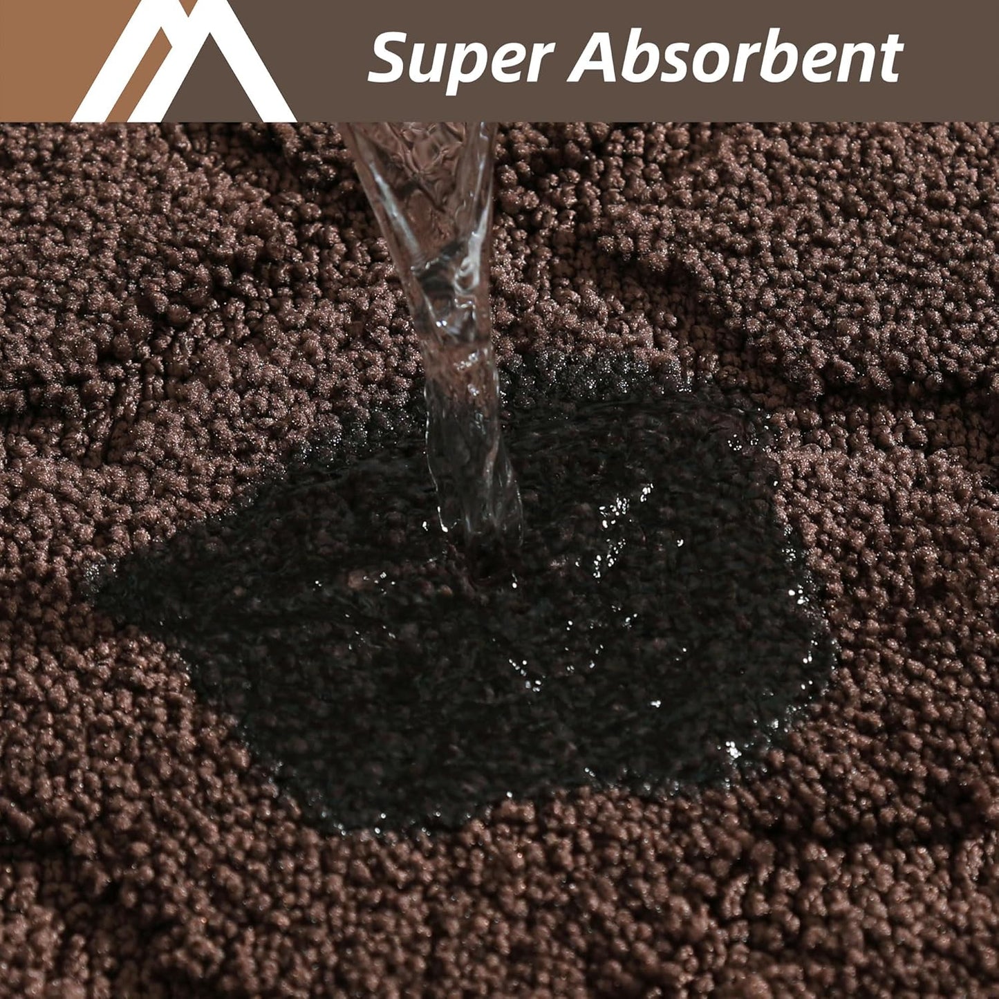 COSY HOMEER Soft Kitchen Floor Mats for in Front of Sink Super Absorbent Kitchen Rugs and Mats 20"x59" Non-Skid Kitchen Mat Standing Mat Washable,Polyester,Brown