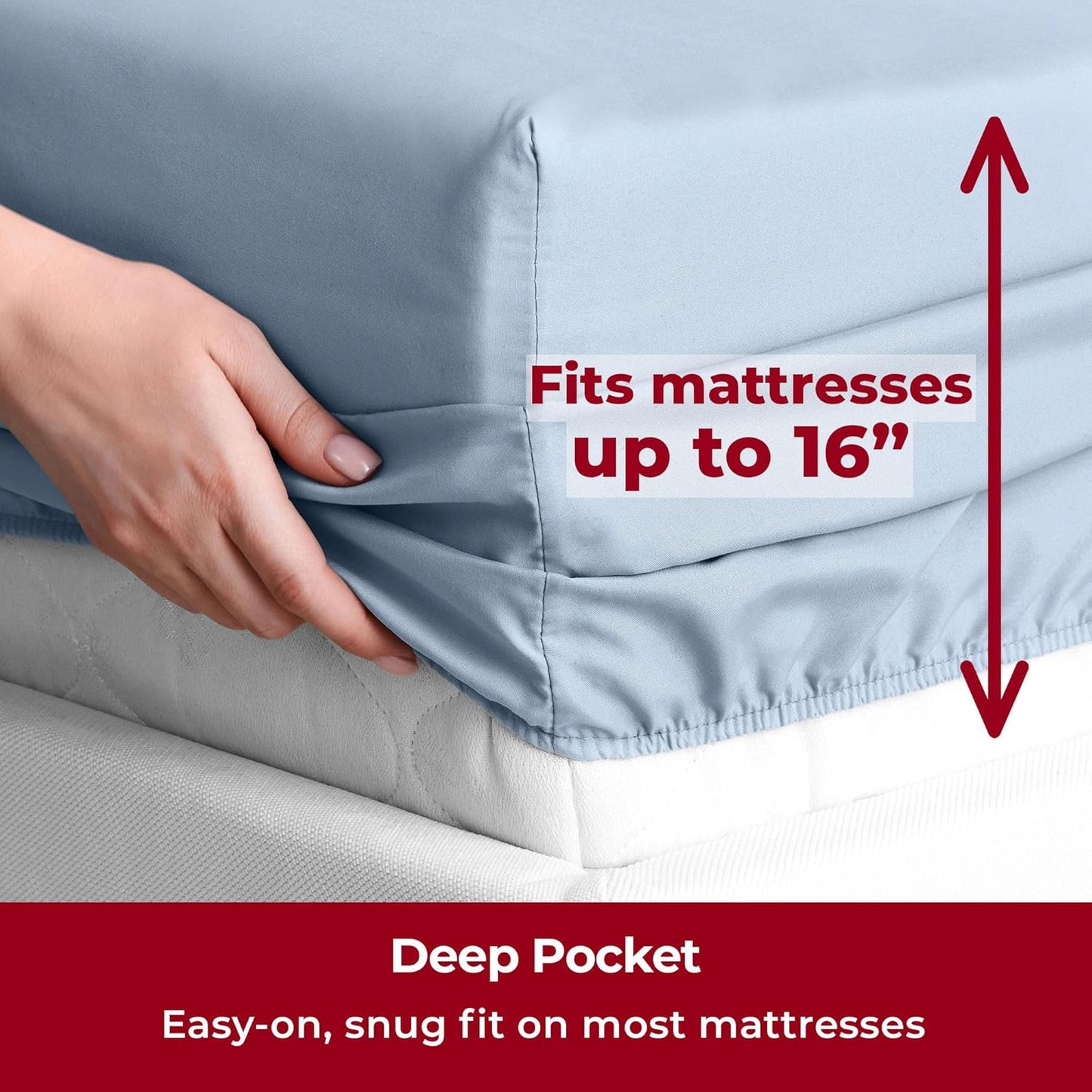 Mellanni Twin XL Sheets Set - 3 PC Iconic Collection Bedding - Hotel Luxury, Extra Soft, Cooling Bed Sheets - Wrinkle, Fade, Stain Resistant (Twin Extra Long, Blue Hydrangea)