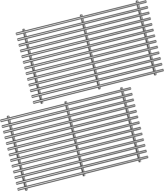 9MM 304 Stainless Steel Spirit Grill Grates for Weber Spirit E-210 E-220 S-210 S-220 Gas Grills with Front-Mounted Control 7637 Grill Replacement Parts for Weber Spirit I & II 200 Series