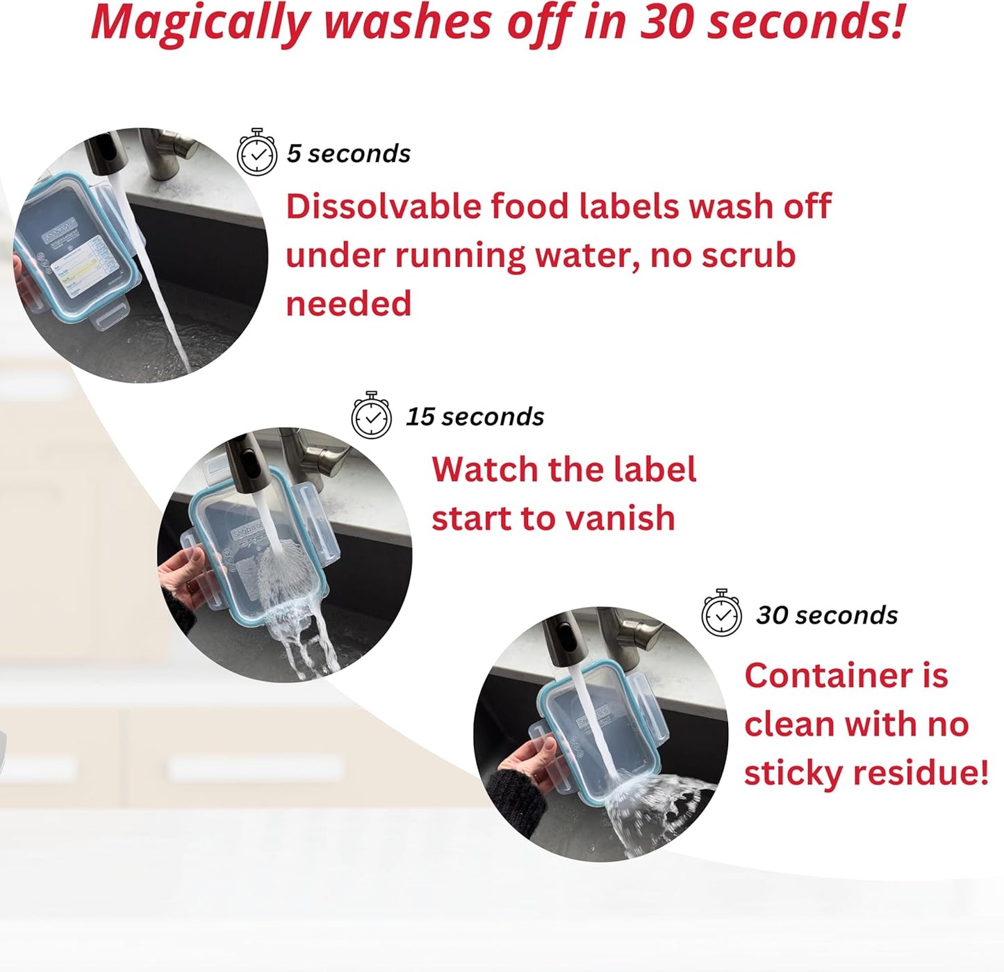 2x3 Dissolvable Food Labels, 1000 Label Stickers, Bottle Labels for Storage Bins, Sticker Labels for Food containers, (1000, Blue)