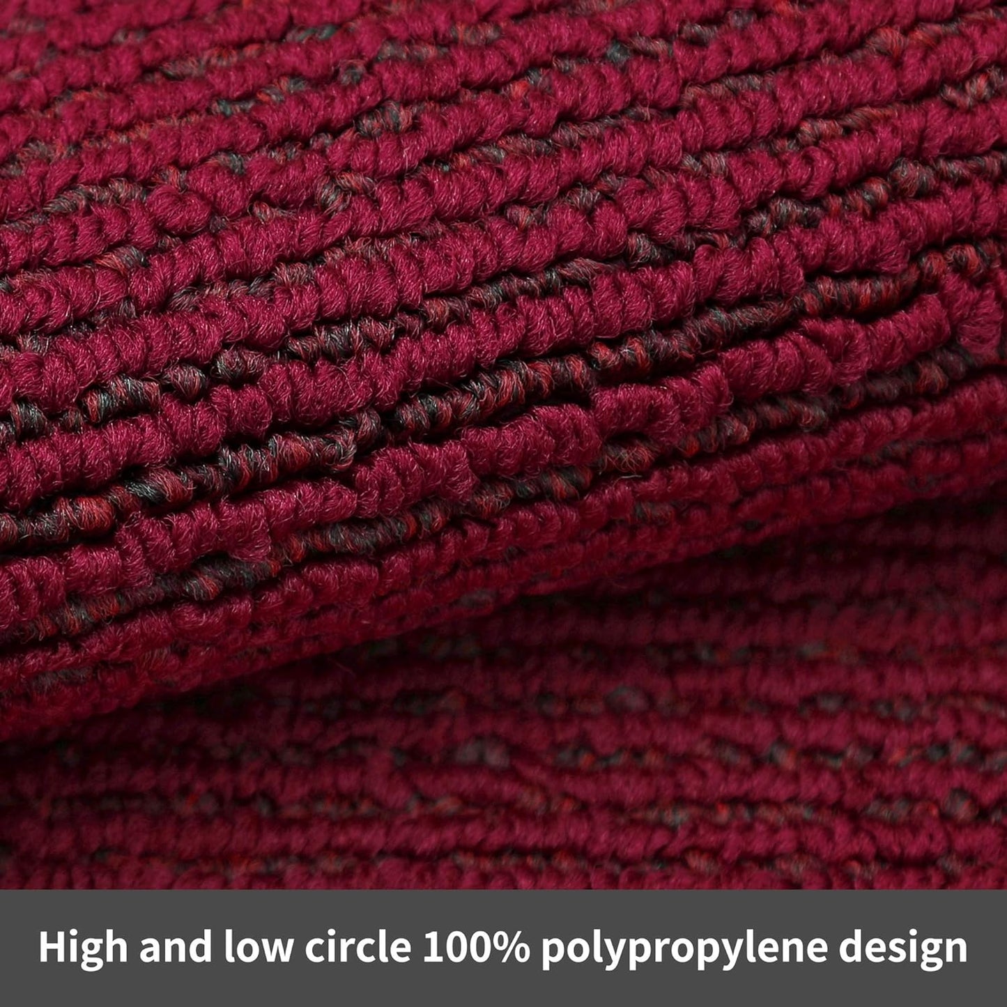 COSY HOMEER 24x35 Inch/24X60 Inch Kitchen Rug Mats Made of 100% Polypropylene Strip TPR Backing 2 Pieces Soft Kitchen Mat Specialized in Anti Slippery and Machine Washable,Red