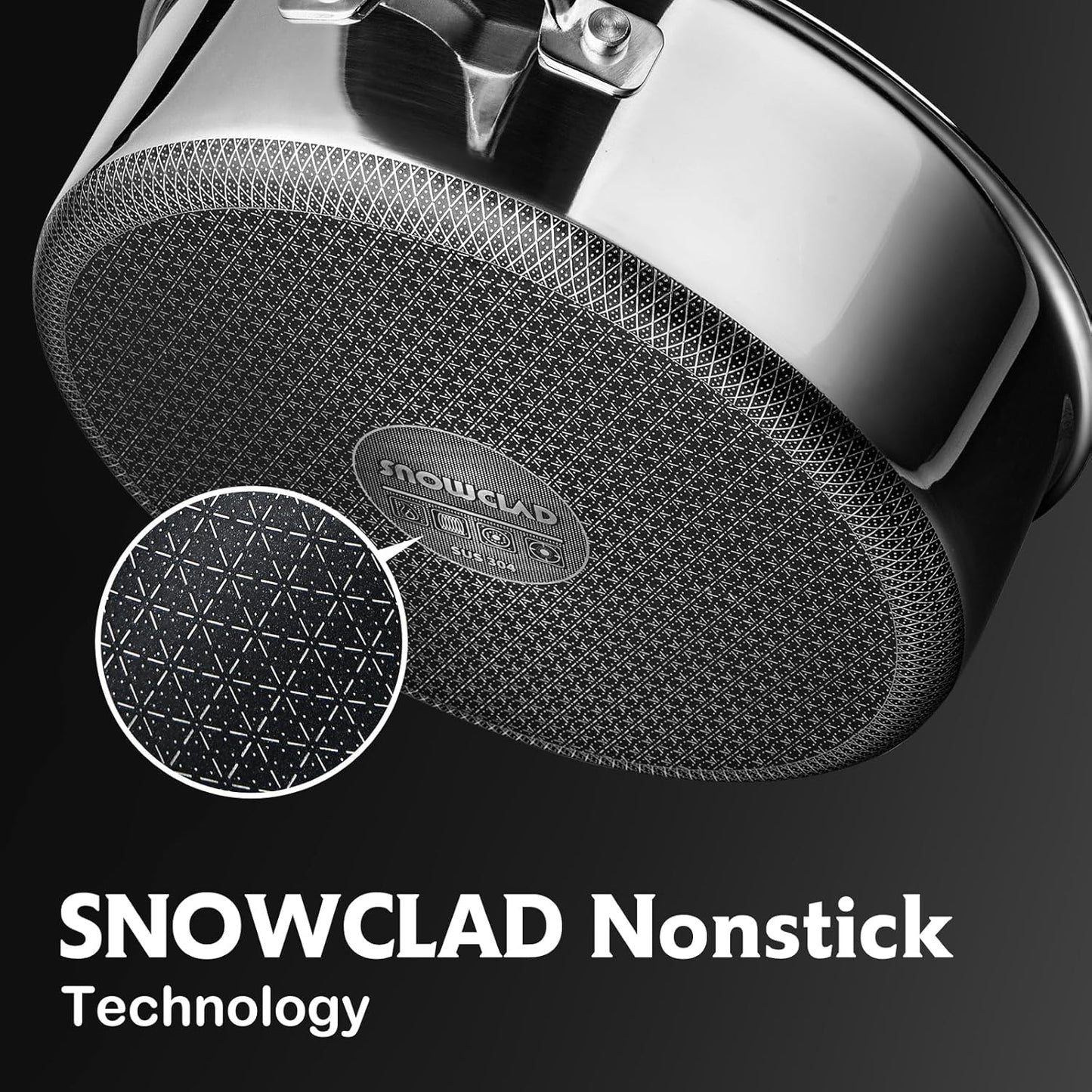 Frying Pans Nonstick with Lid,Hybrid Non Stick 5 Quart Saute pan,PFOA Free Cookware,Stainless Steel skillet,12 inch Deep Saute Pan,Dishwasher&Oven Safe,Works on All Cooktops