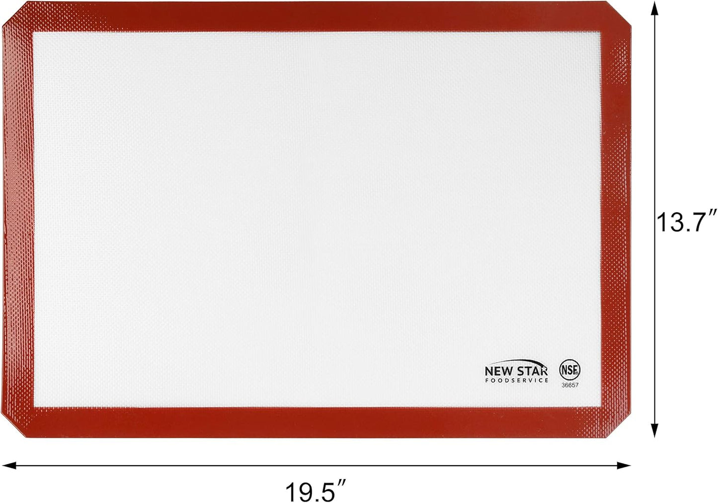 New Star Foodservice 36657 Commercial Grade Silicone Baking Mat Non Stick Pan Liner, 14 x 20 inch (Two-Thirds Size)