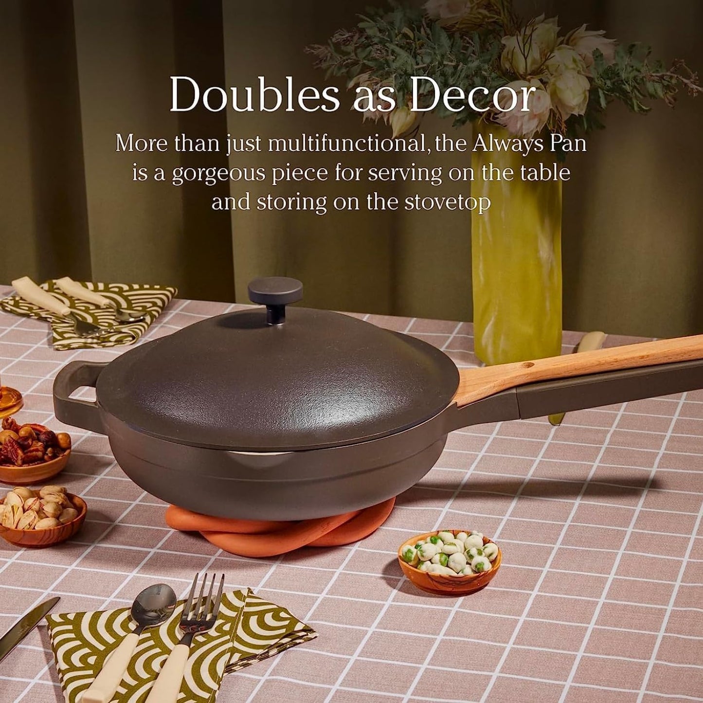 Our Place Mini Always Pan 2.0-8.5” (1.2 Qt) Nonstick, Toxin-Free Ceramic Cookware | Patented 10-in-1 Aluminum Frying & Sauté Pan | Safe for Oven, Induction & All Cooktops up to 450°F | Spice