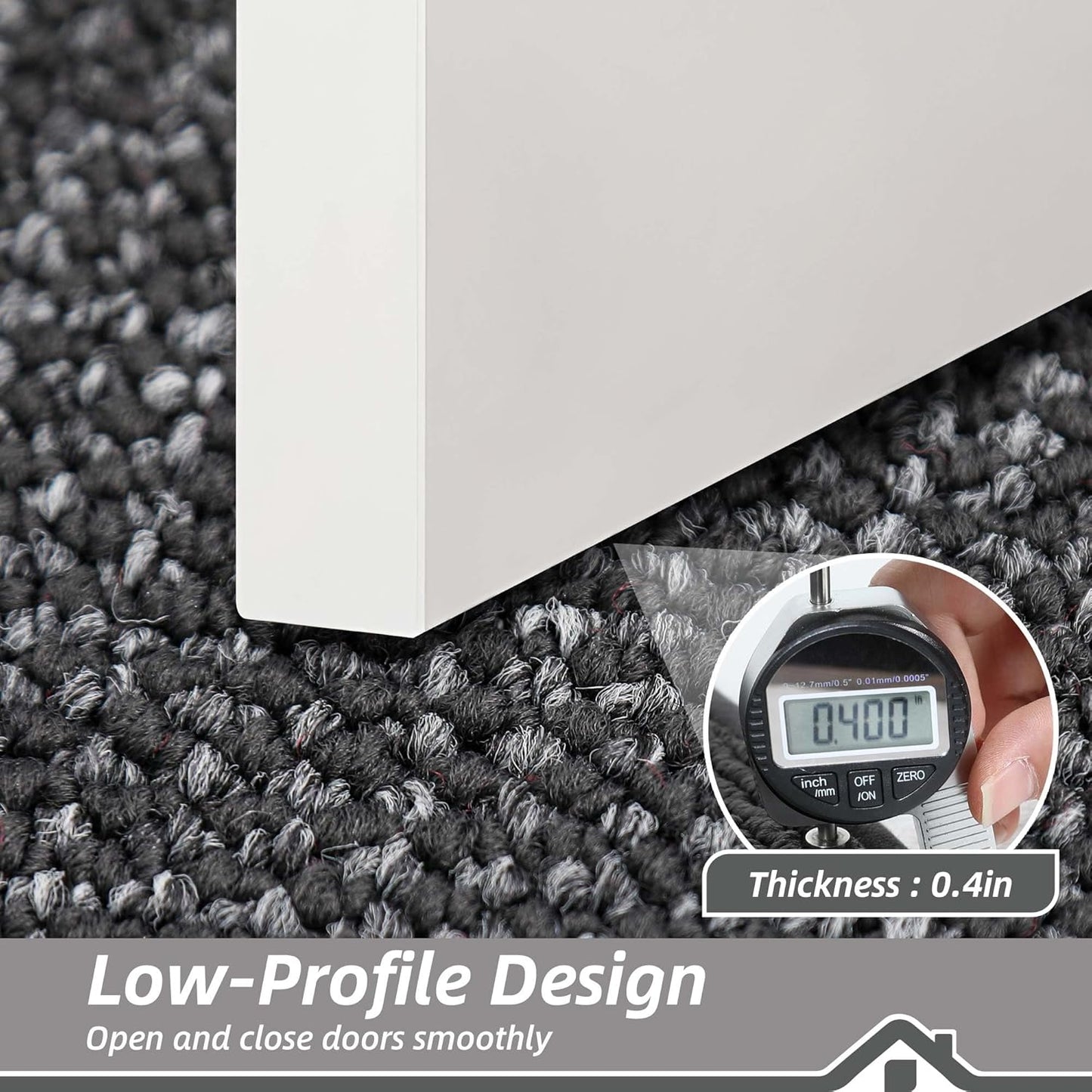 BEQHAUSE Indoor Door Mat 36" x 60", Dirt Trapper Door Mats Non-Slip Entryway Rugs Washable, Resist Dirt Absorbent Welcome Mat, Low Profile Floor Mats for Front Back Door and Entryway, Charcoal