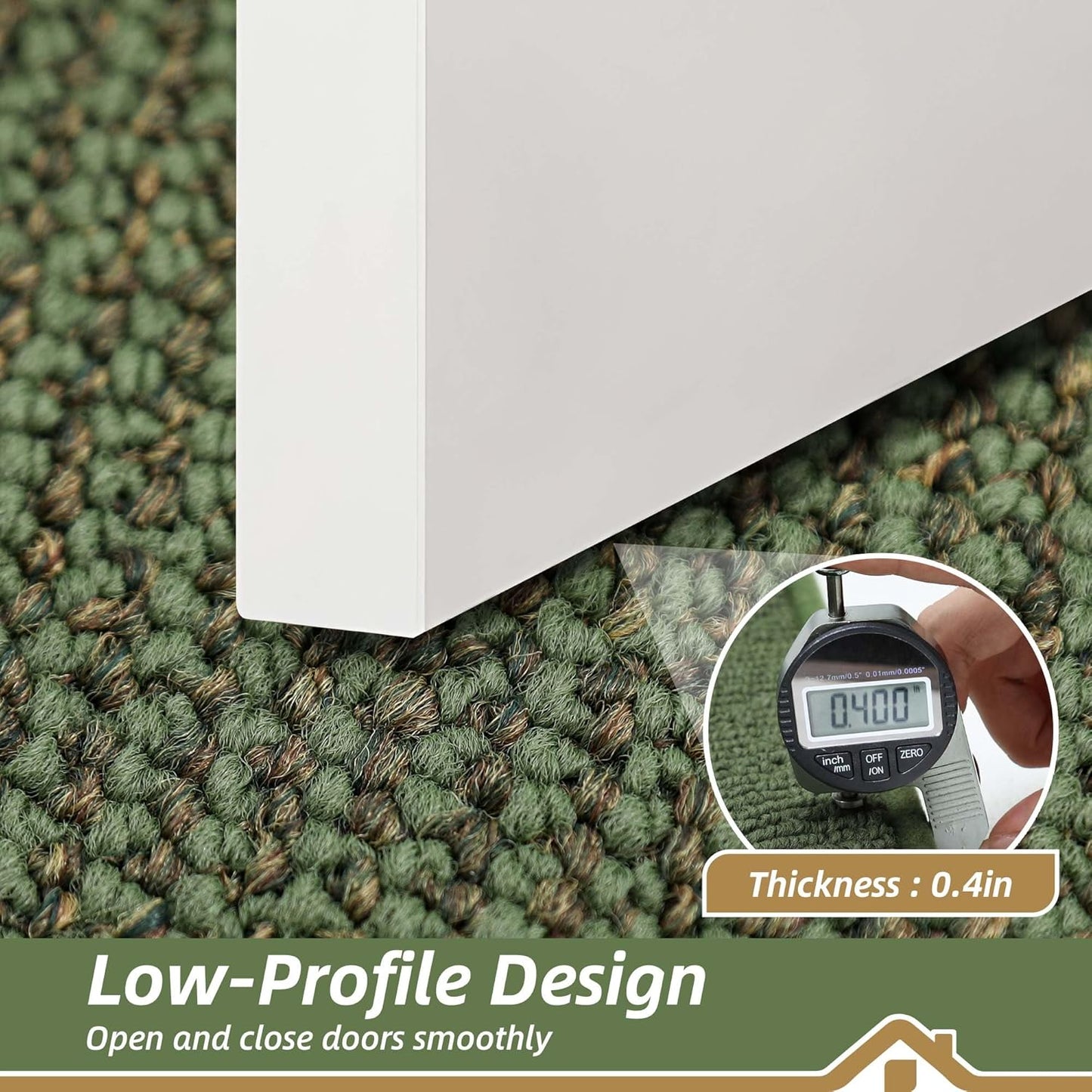 BEQHAUSE Indoor Door Mat 20" x 32", Dirt Trapper Door Mats Non-Slip Entryway Rugs Washable, Resist Dirt Absorbent Welcome Mat, Low Profile Floor Mats for Front Back Door and Entryway, Green