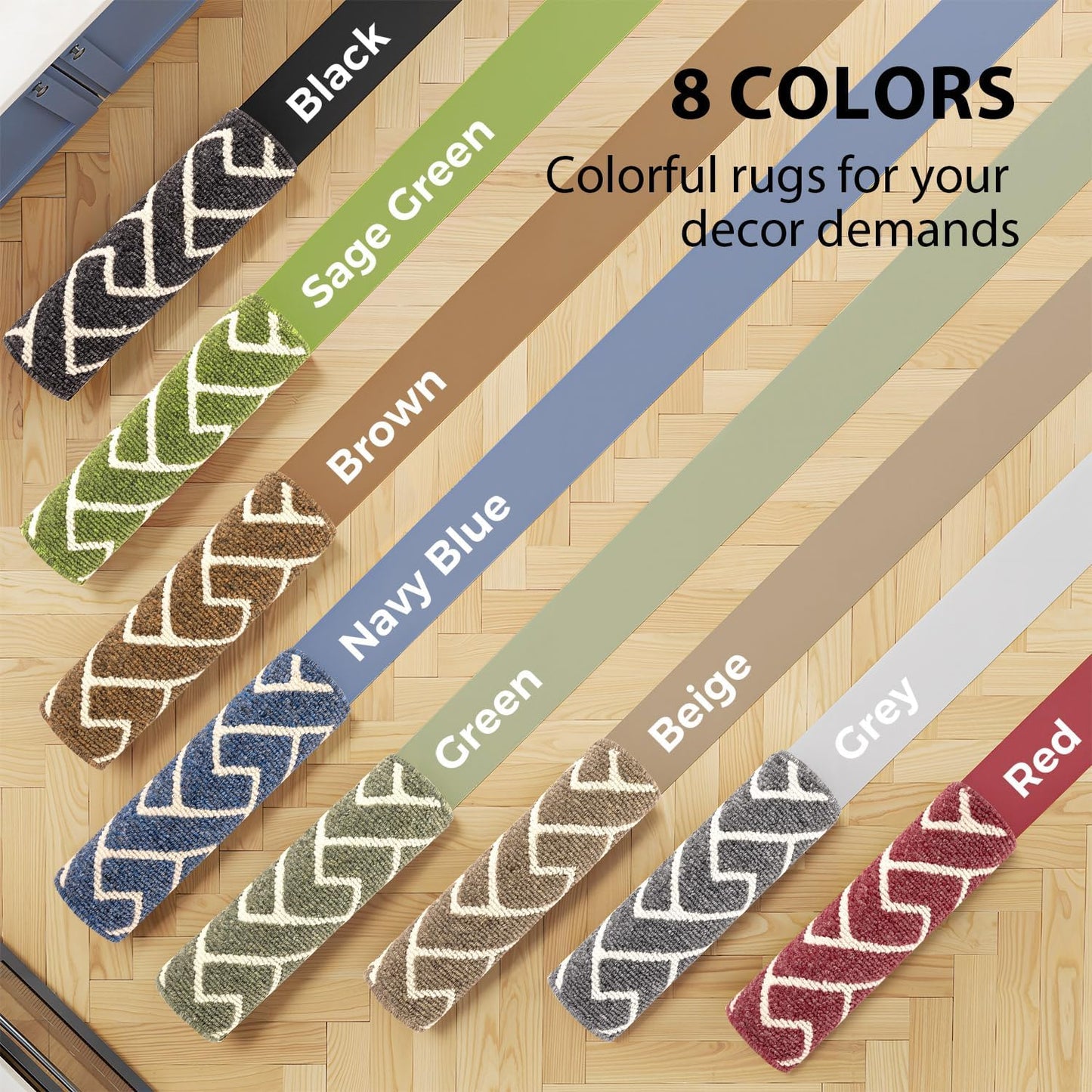 hicorfe Kitchen Rugs and Mats Sets,Non-Slip 2 Pieces Absorbent 100% Polypropylene Rug,Comfort Kitchen Runner Mat,Washable for Kitchen,Sink,Laundry(20" x 31.5" Plus 20" x 59",Navy Blue)