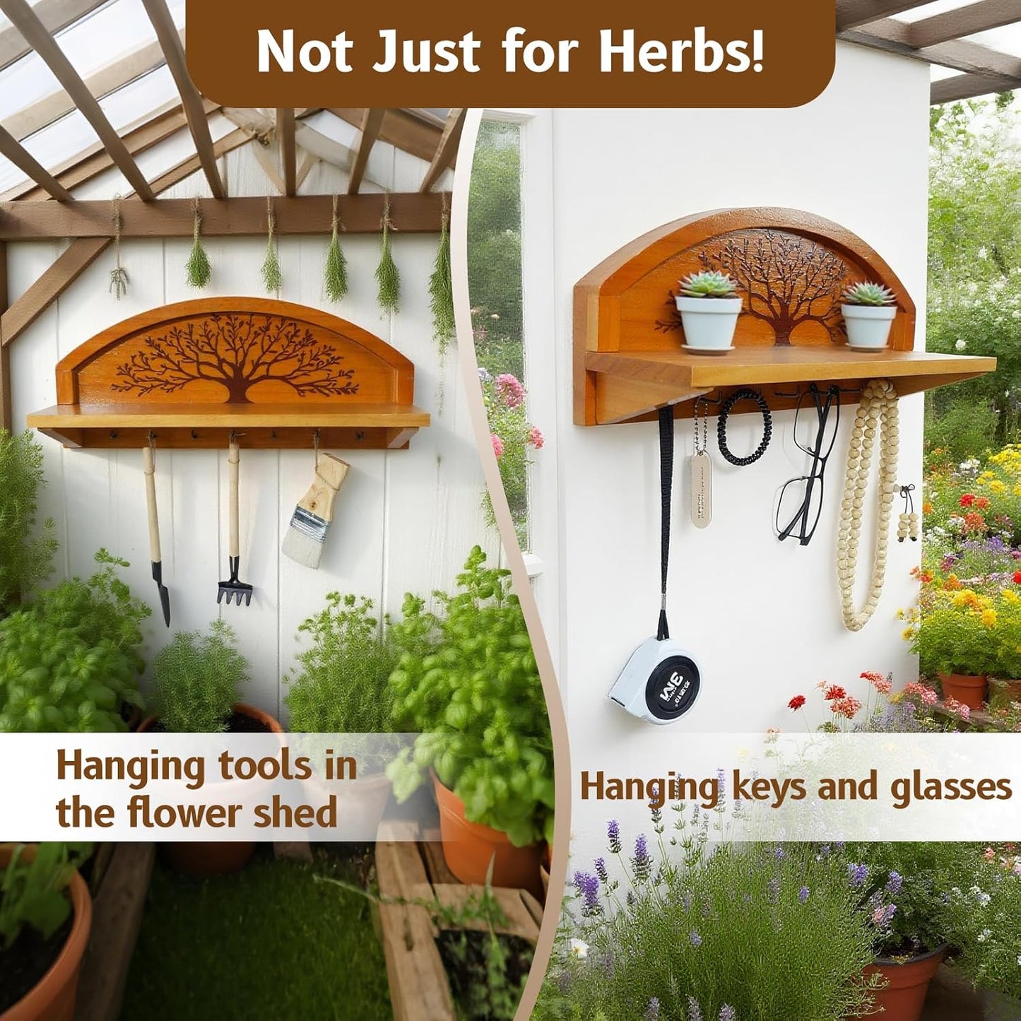 Tree of Life Herb Drying Rack -7 Bouquet Capacity,Space-Saving Hanging Design for Kitchens-Multifunctional Floral Display for Herb Lovers,Gardeners Decorative Plant Hanger for Home Herbalists