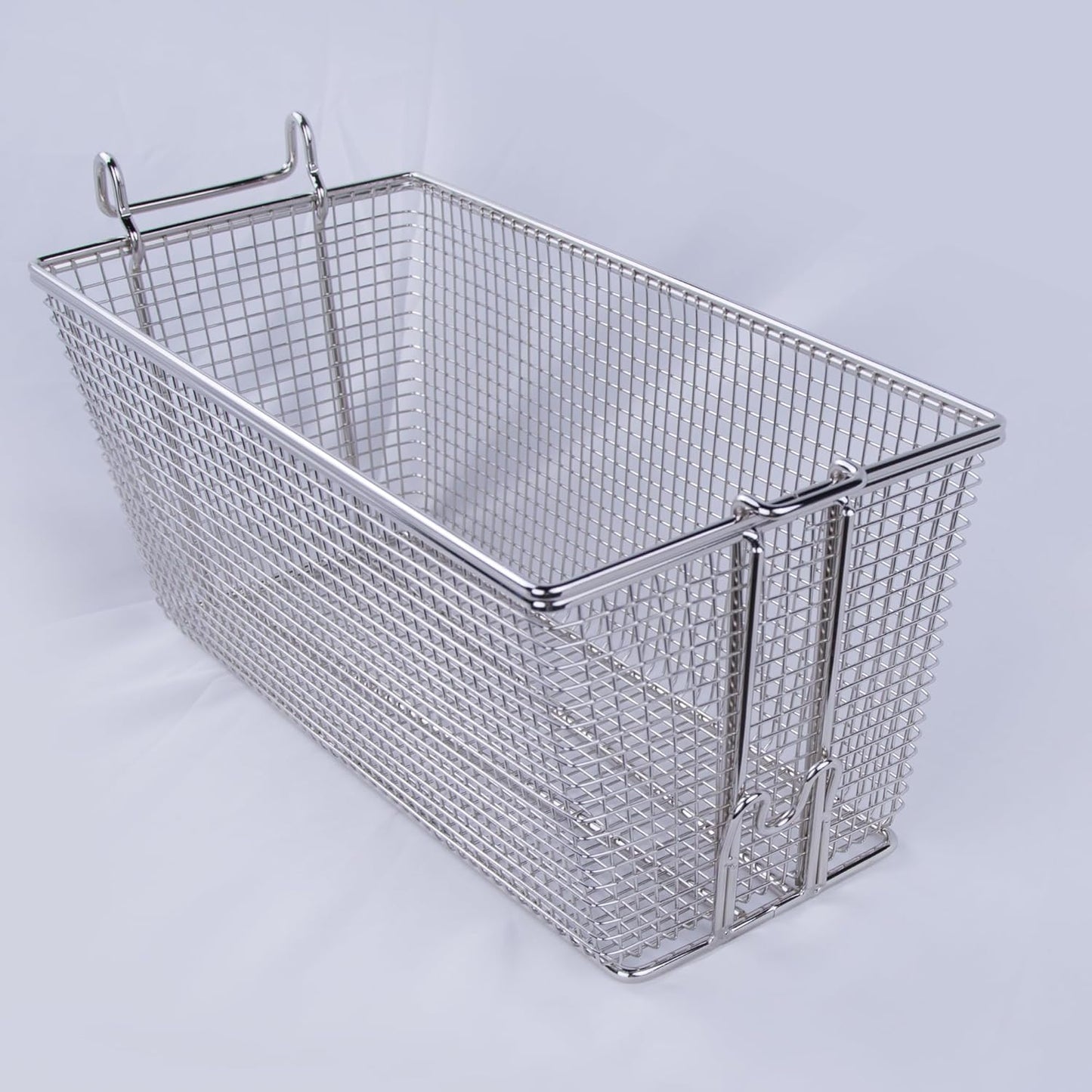 CLIVIA Deep Fryer Basket Only, 4 Pack Commercial Fry Baskets with Handle and Front Hooks, 13¼" x 6½" x 6" Frying Basket for Natural Gas Liquid Propane Deep Fryer