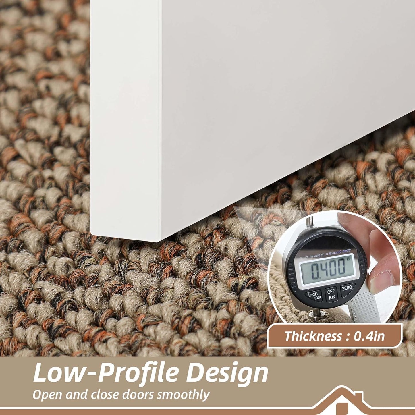 BEQHAUSE Indoor Door Mat 20" x 32", Dirt Trapper Door Mats Non-Slip Entryway Rugs Washable, Resist Dirt Absorbent Welcome Mat, Low Profile Floor Mats for Front Back Door and Entryway, Taupe