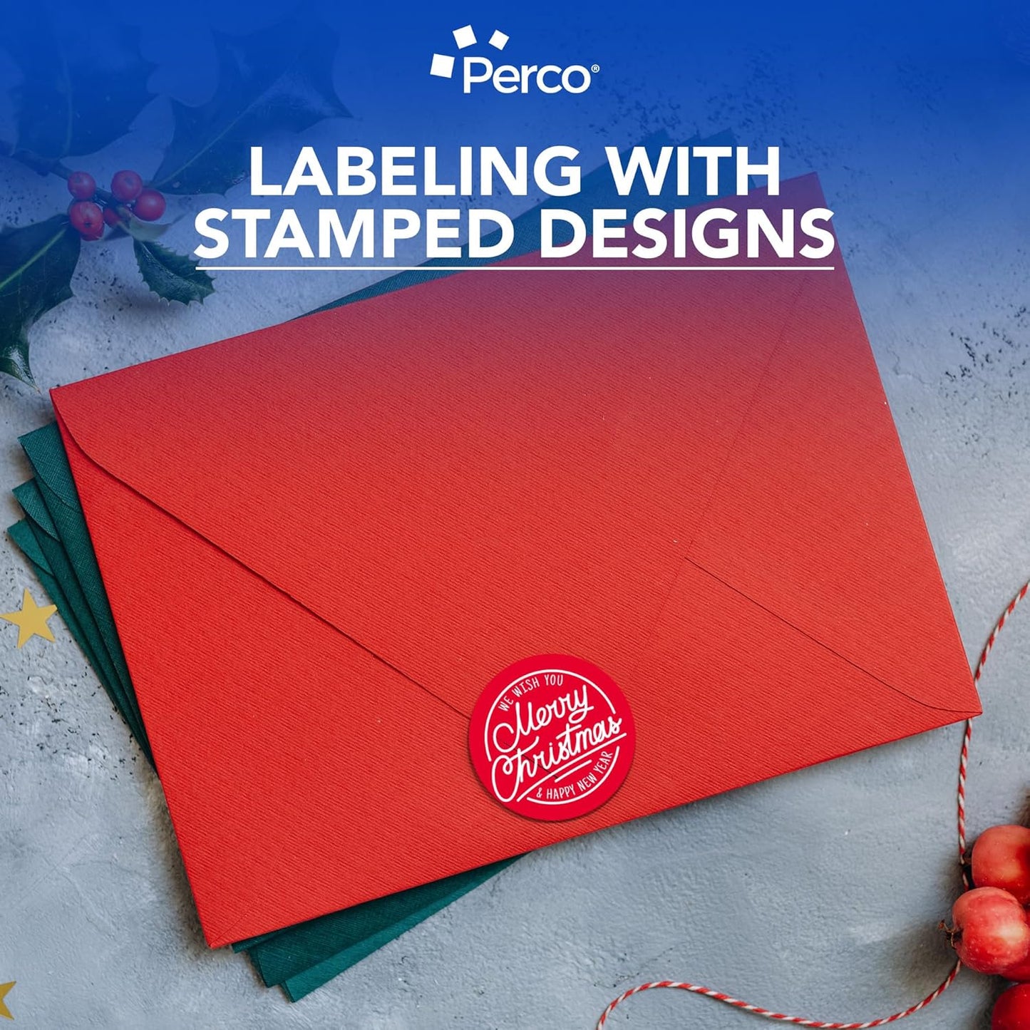 Perco Red 3-Inch Round Circle Dot Sticker Labels with Easy Peel Perforation - 500 Labels per Roll - Strong Adhesion, Vibrant Colors for Organizing, Crafting & More - Made in USA