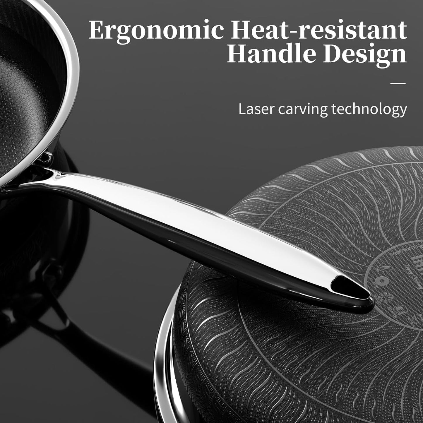 Stainless Steel Frying Pan with Lid - Titanium Ceramics Stainless Steel Nonstick Frying Pan Set, 10 Inch&12 Inch Safe Non Stick Skillet Egg Omelete Pan Set, Induction Compatible, PFOA, PFAS, PTFE Free