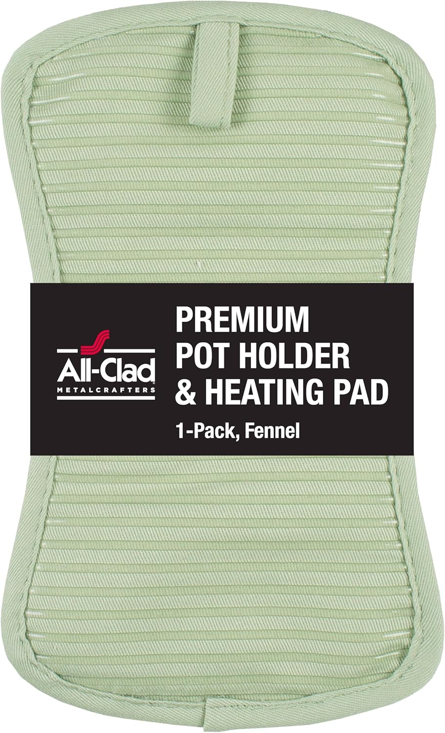 All-Clad Premium Pot Holder & Hot Pad: Heat Resistant to 500 Degrees - 100% Cotton, 10"x6.25" Hot Pad for Kitchen and Barbeque, (1-Pack), Fennel