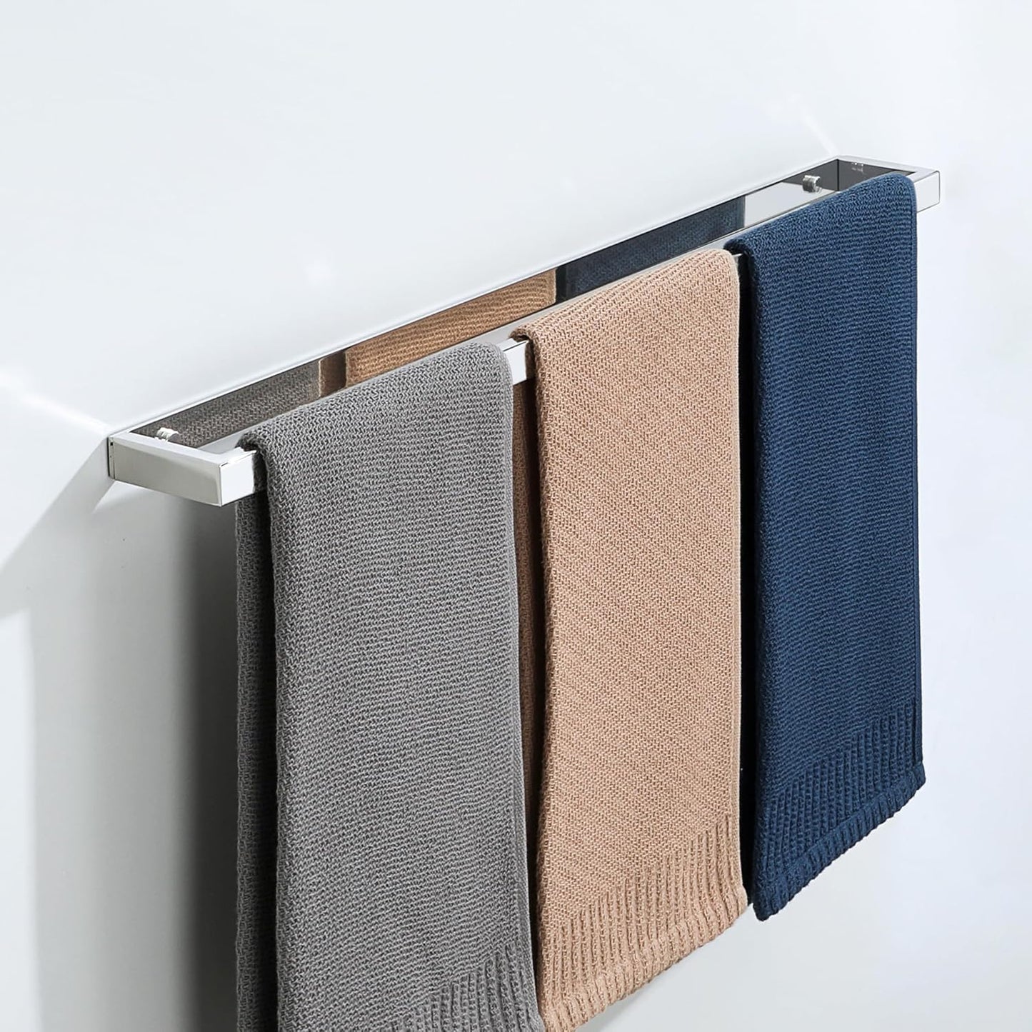 Alise Bath Towel Bar,Wall Mount Towel Holder Towel Rack Towel Hanger for Bathroom Lavatory,24 Inch SUS304 Stainless Steel Towel Rail,Polished Chrome GJF060-C