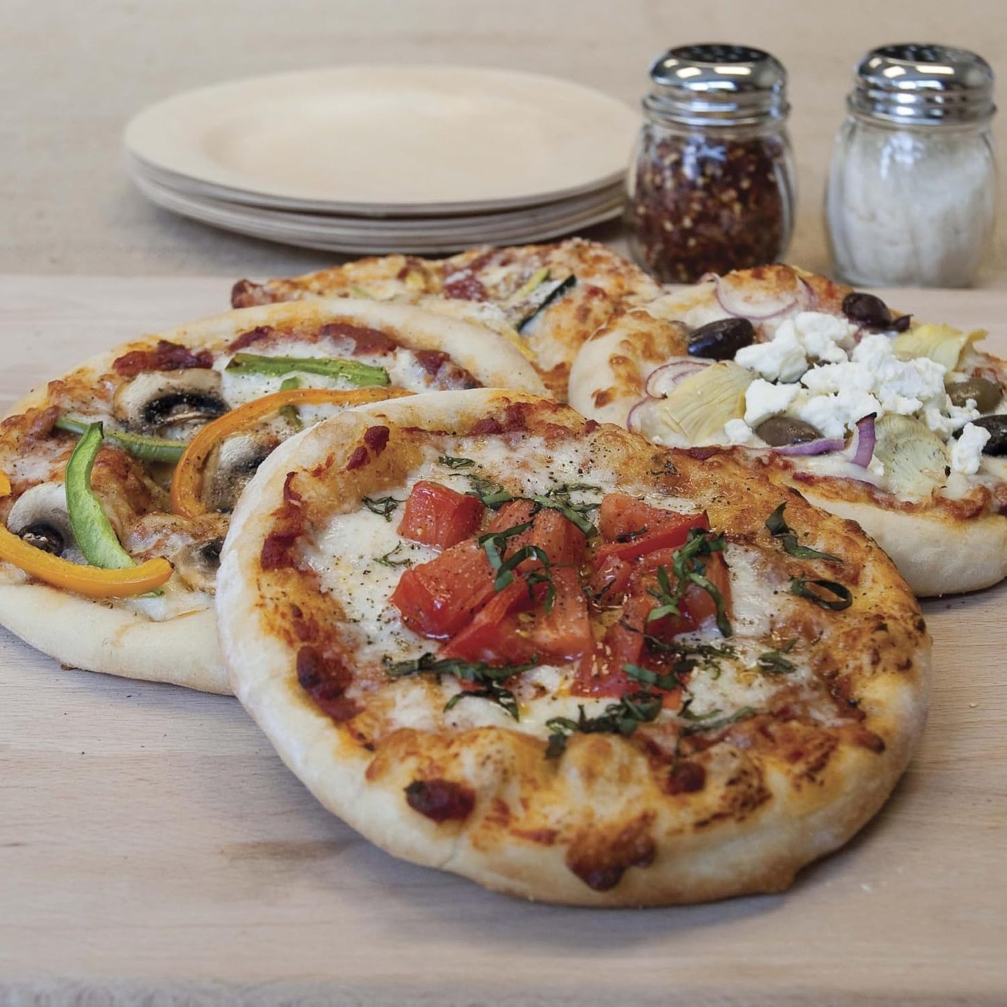 7.5" ThermaBond Mini Baking Stone (Set of 4) - Pizza Stones for Oven or Grill, Thermal Shock Resistance, Ideal for Pizza, Bread, Pastries, Reheating - Professional or Beginner Baking