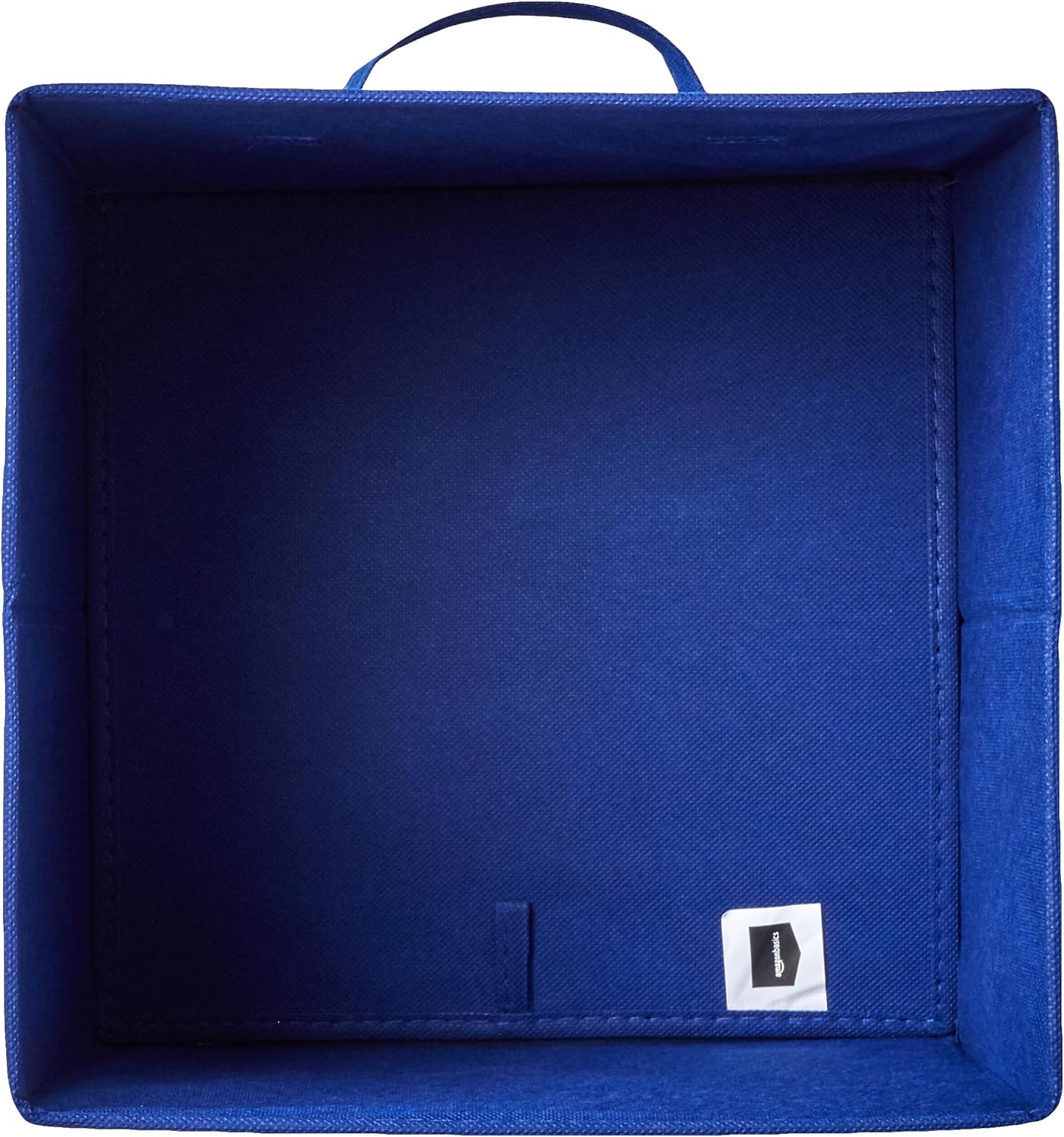 Amazon Basics Cube Organizer Storage Bins Handles, Collapsible Fabric, Pack of 6, 13"x13"x13", Navy
