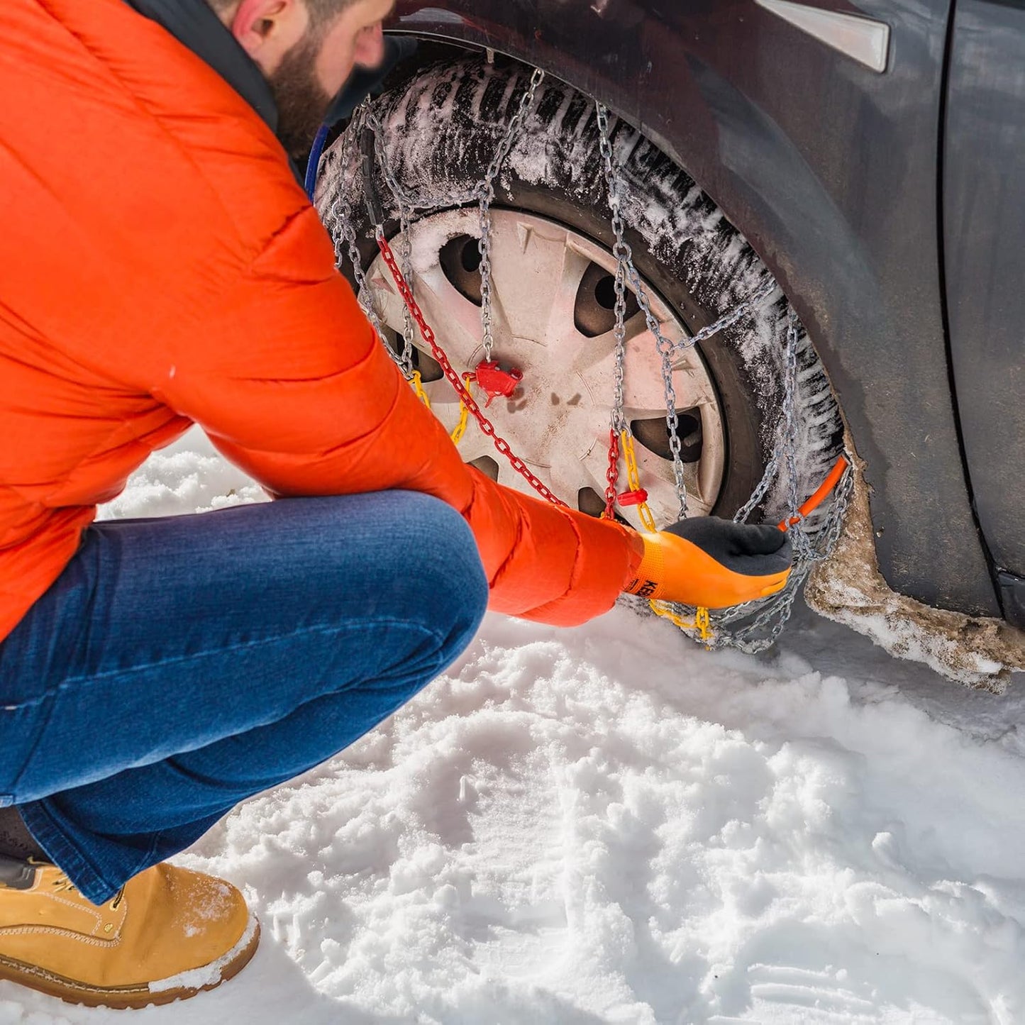 Kebada T1 Waterproof Winter Work Gloves for Men and Women,Insulated Work Gloves for Men Cold Weather,Warm Freezer Gloves Small