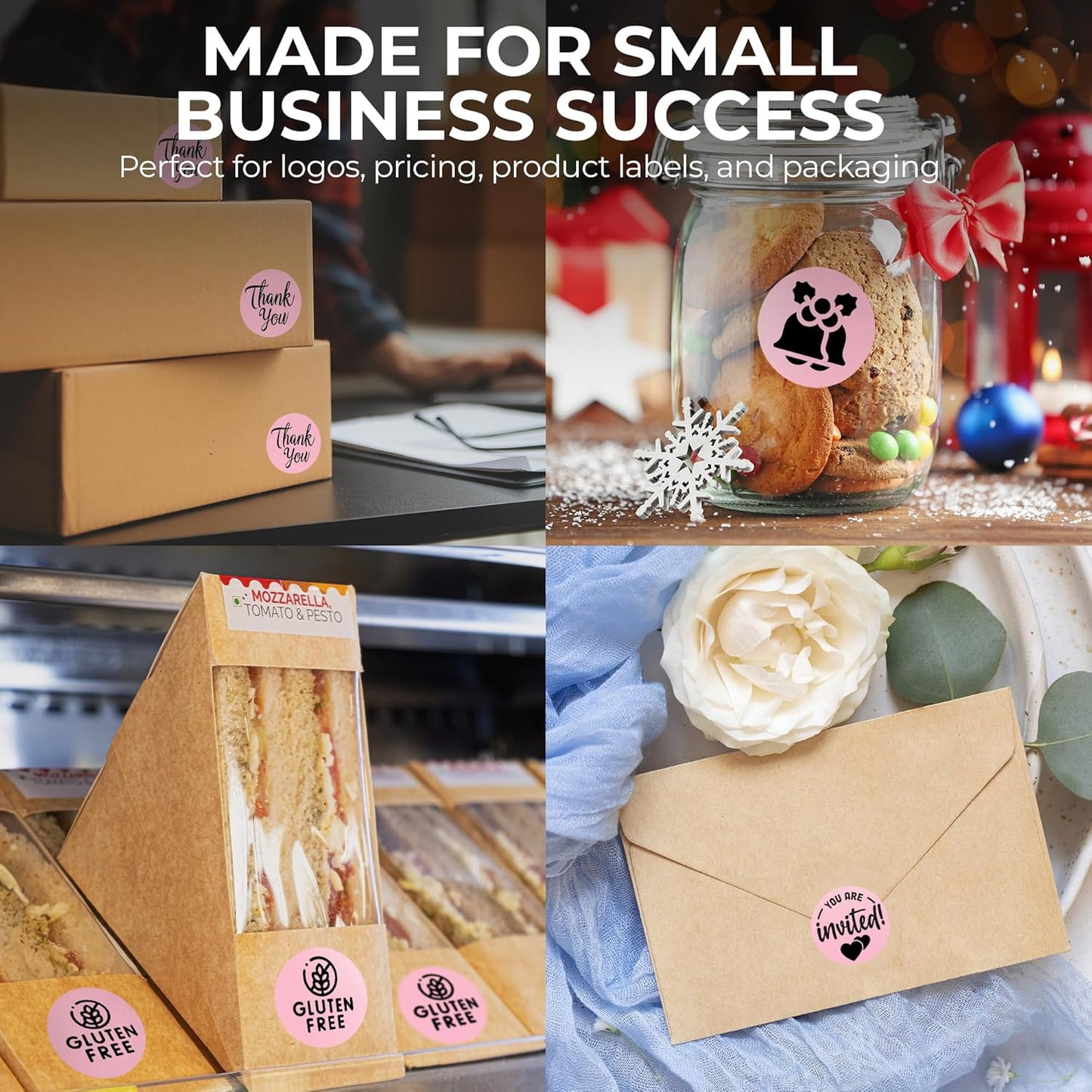 Perco Pink 2-Inch Perforated Circle Dot Thermal Sticker Labels — 735 Stickers/Roll, Direct Thermal Printer Compatible—with Permanent Adhesive for Organizing, Color Coding, Bin Labeling—Made in USA