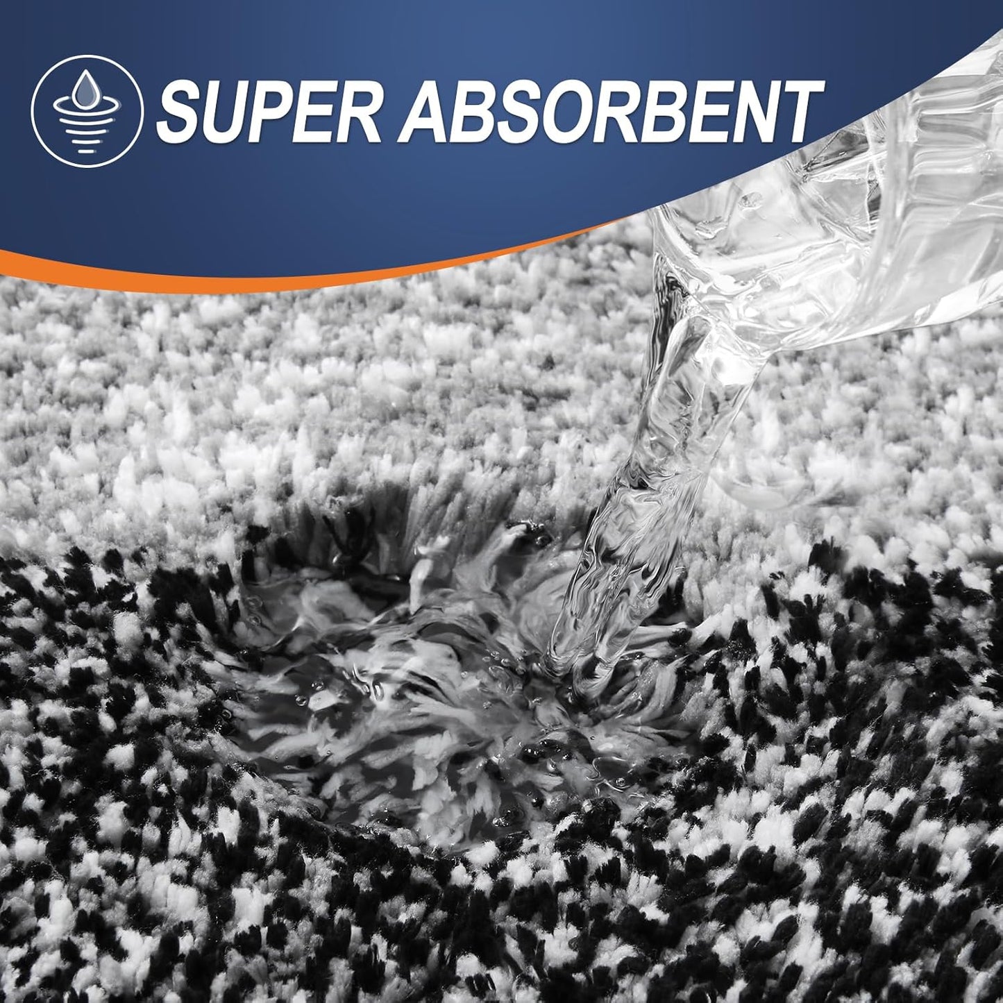 OLANLY Bathroom Runner Rugs 59x20, Extra Soft Absorbent Microfiber Bath Rugs, Rubber Backing, Quick Dry, Machine Washable Bath Mats for Bathroom Floor, Tub and Shower, Home Decor Accessories, Black