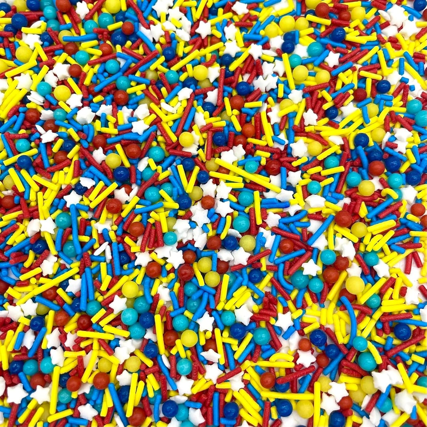 Manvscakes Sprinkles- Edible Cake and Cupcake Sprinkles with Assorted Shapes and Sizes for Parties, Metallic Sprinkle Mix for Cookies, Ice Cream, Cake and Cupcake Decorating, 4 oz (Primary)