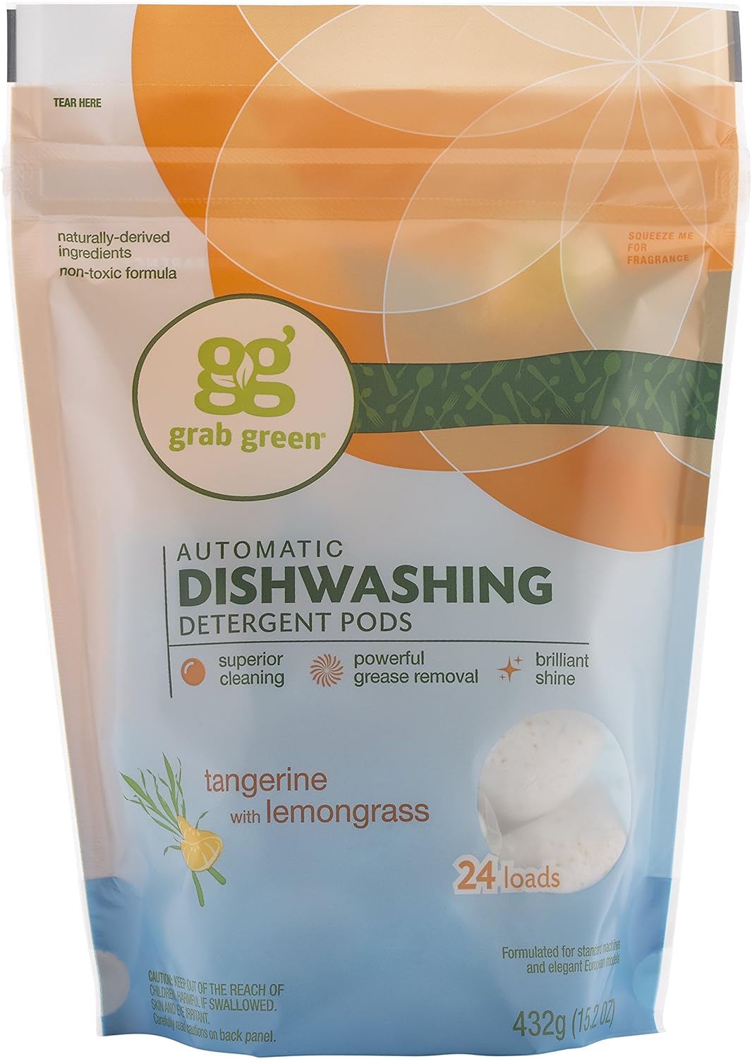 Tangerine Dishwasher Pods 24 LD