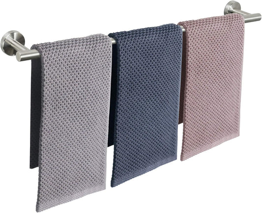 NearMoon Bath Towel Bar, Bath Accessories Thicken Stainless Steel Shower Towel Rack for Bathroom, Towel Holder Wall Mounted (1 Pack, Brushed Nickel, 33 Inch)