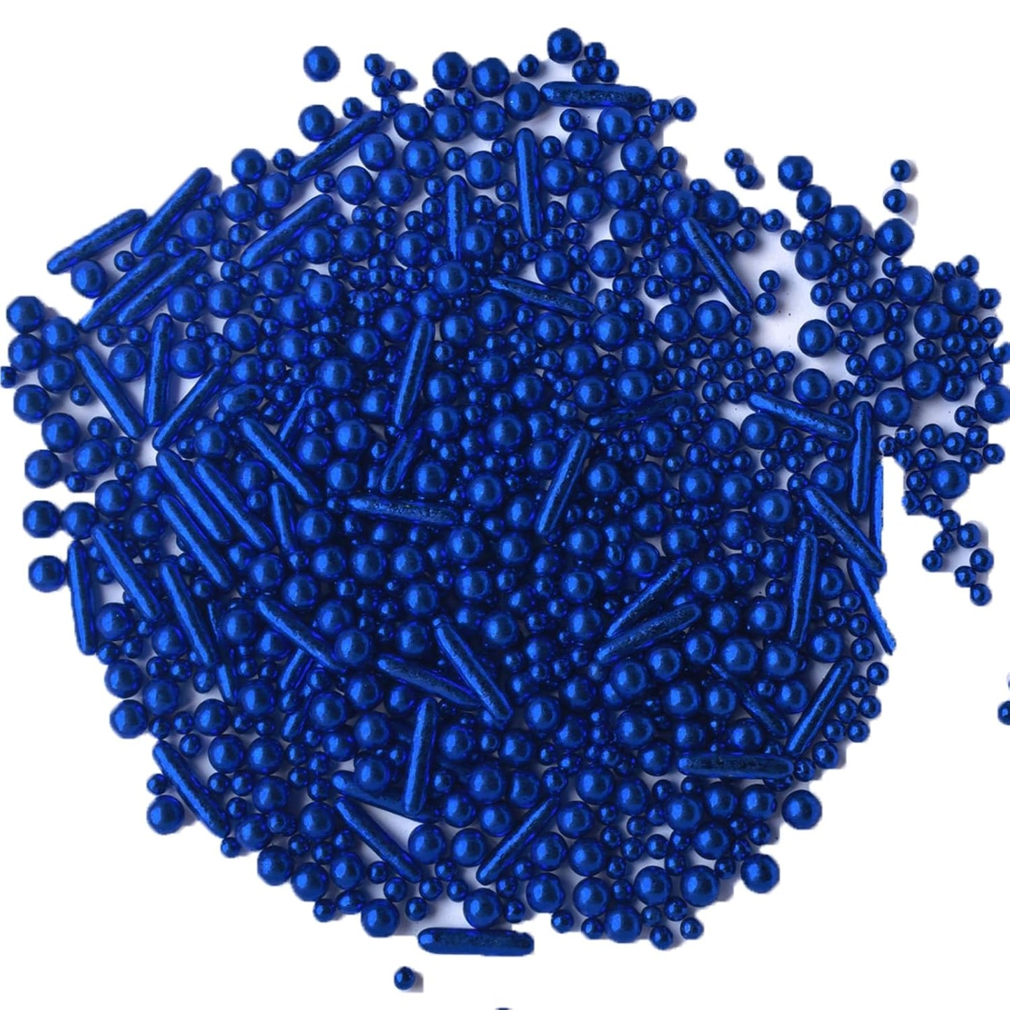 Sprinkles Blue Pearl Sugar Candy Mix Size Baking Cake Decorations Cupcake Toppers Celebrations Shaker Jar Wedding Shower Party (120g/4.2oz）