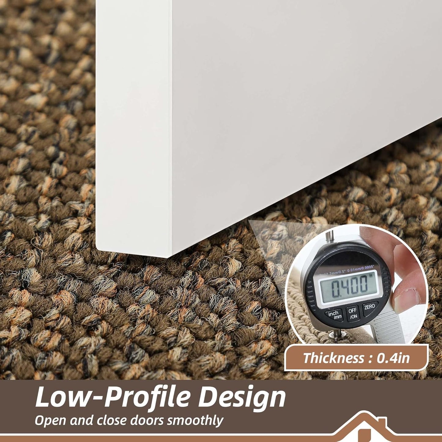 BEQHAUSE Indoor Door Mat 36" x 60", Dirt Trapper Door Mats Non-Slip Entryway Rugs Washable, Resist Dirt Absorbent Welcome Mat, Low Profile Floor Mats for Front Back Door and Entryway, Brown