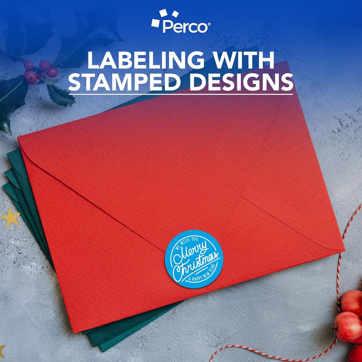 Perco Light Blue 3-Inch Round Circle Dot Sticker Labels - Multi-Roll Pack (3 Rolls, 500 Labels Each) - Permanent Adhesive, Vibrant Colors, Strong Hold - Perforated for Easy Use - Made in USA